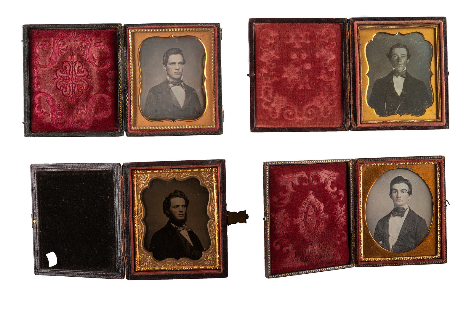 Appraisal: EARLY PHOTOGRAPHY A group of cased images mostly daguerreotypes of