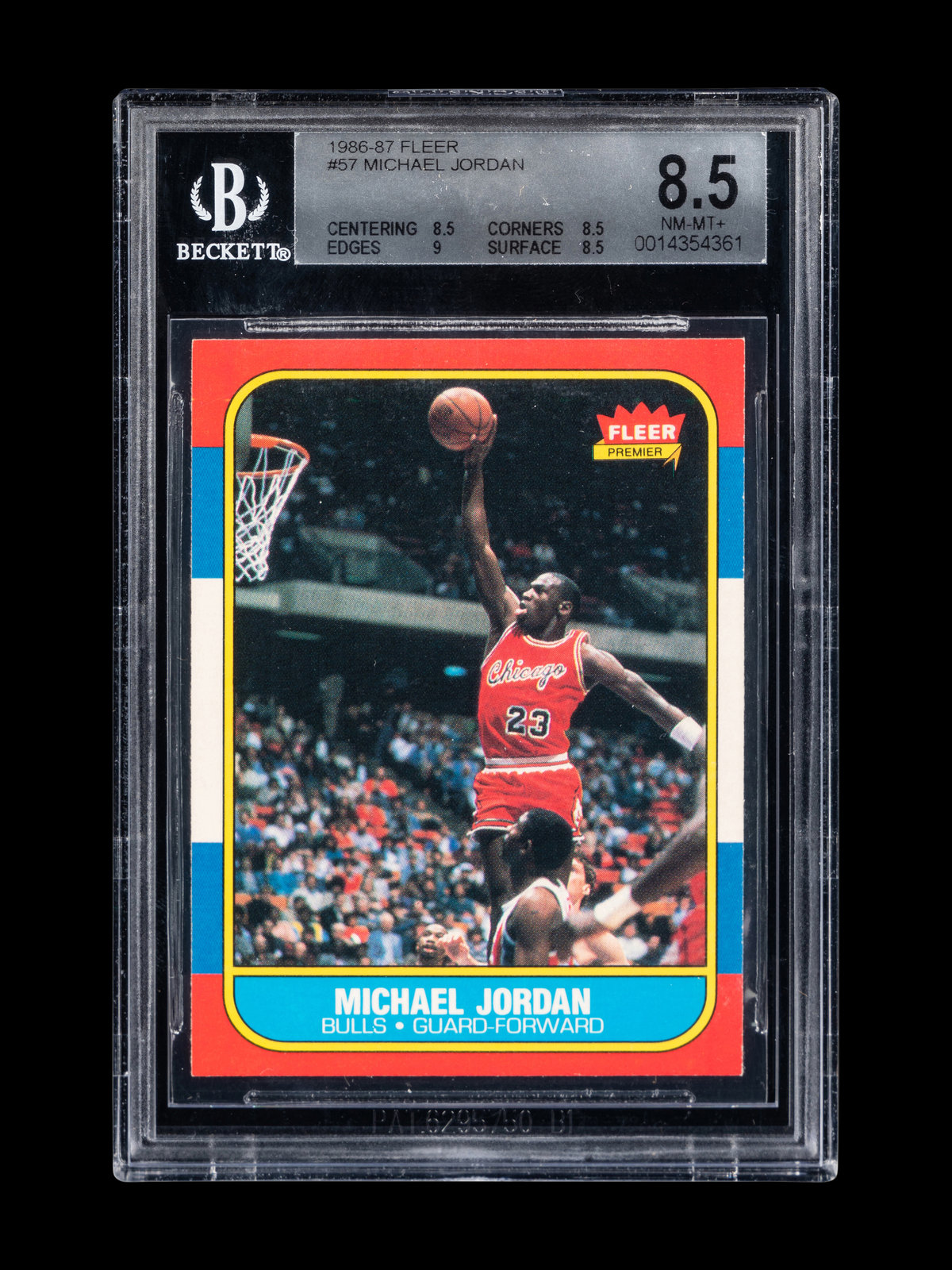 Appraisal: A Fleer Michael Jordan Rookie Basketball Card No BGS NM-MT