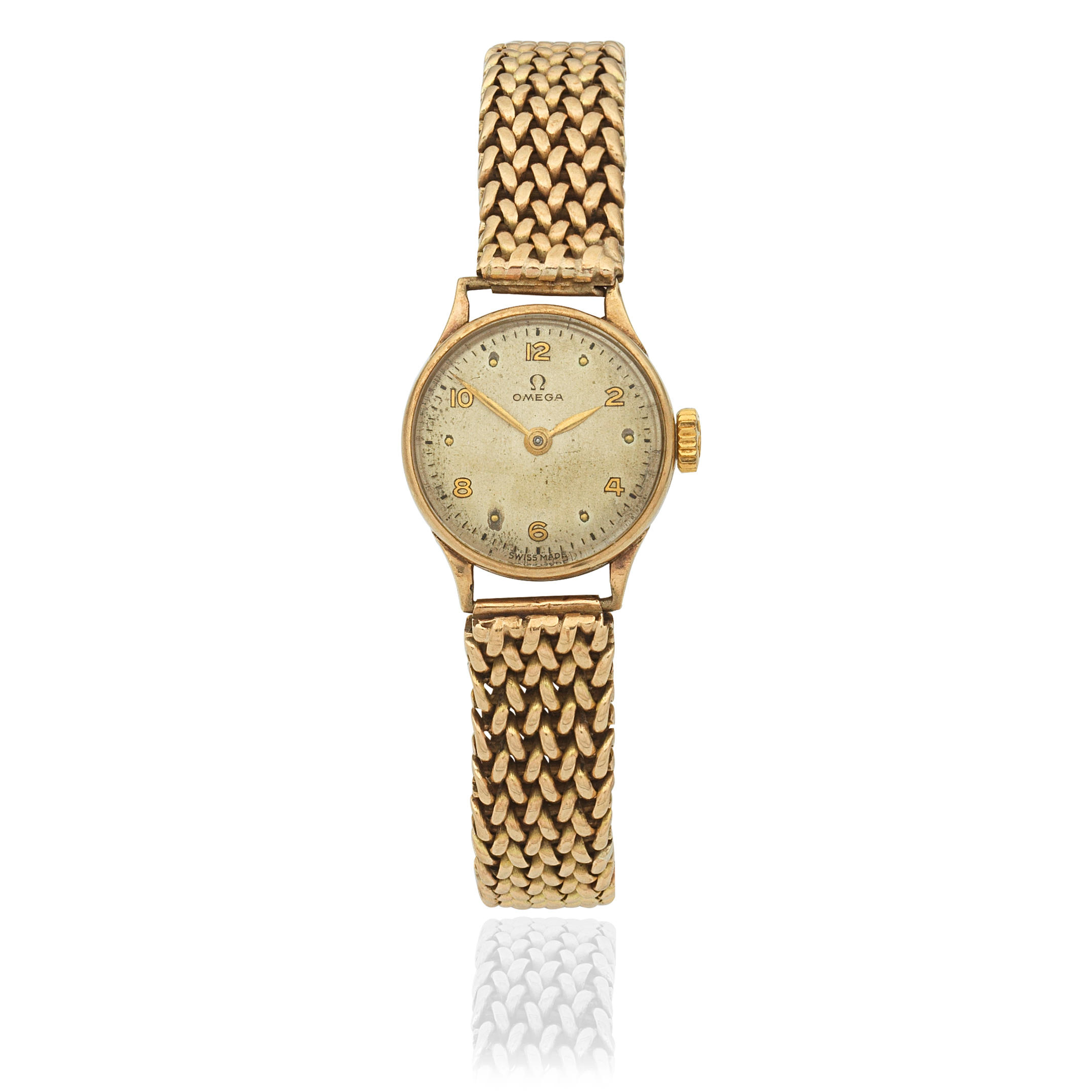 Appraisal: OMEGA A LADY'S K GOLD MANUAL WIND BRACELET WATCH Date