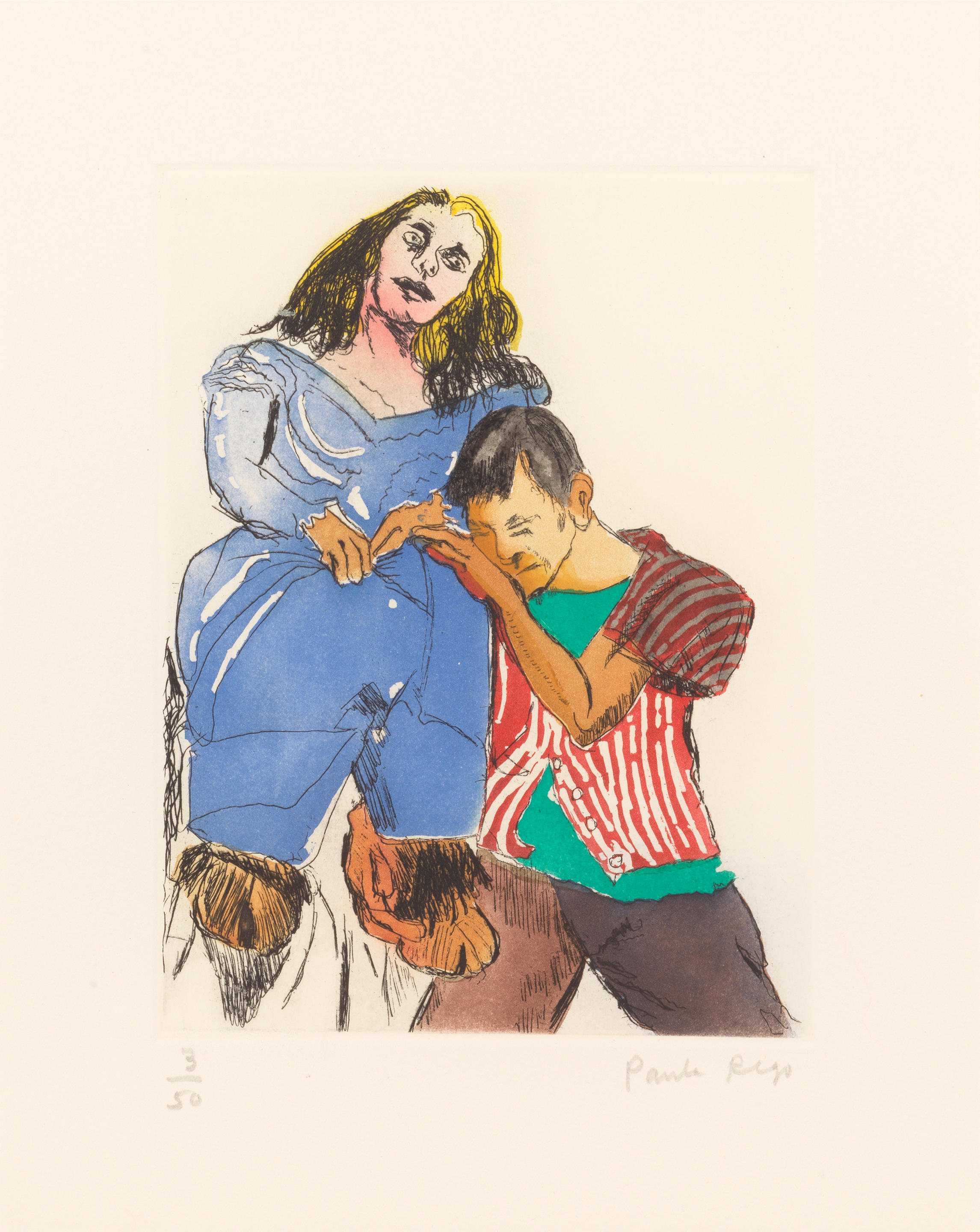 Appraisal: DAME PAULA REGO R A BRITISH - Woman with Goat's