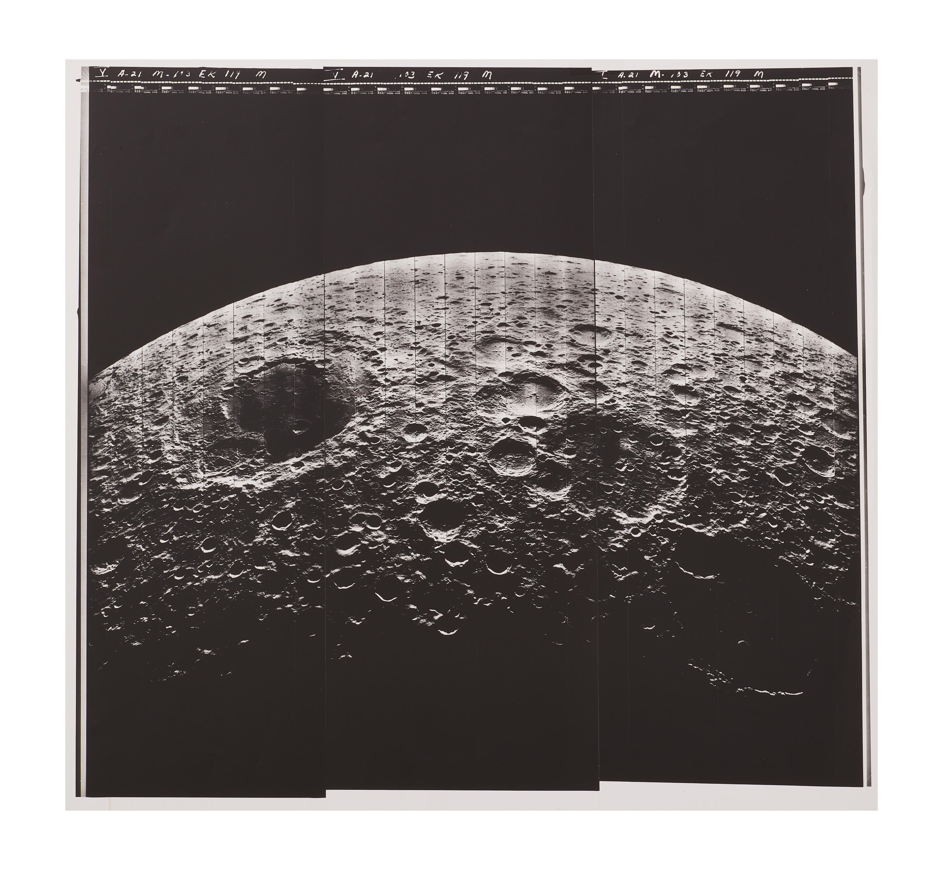 Appraisal: LUNAR ORBITER V -SHEET PHOTOGRAPHIC MOSAIC OF THE FARSIDE OF