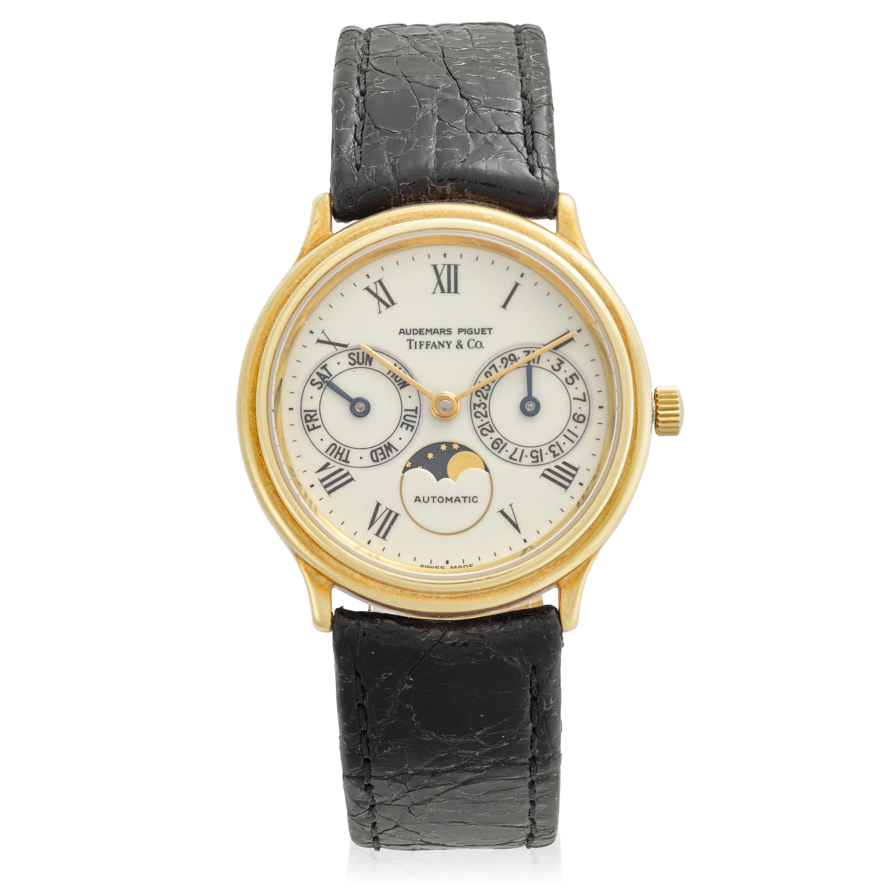 Appraisal: AUDEMARS PIGUET A RARE 'TIFFANY' SIGNED K GOLD AUTOMATIC CALENDAR