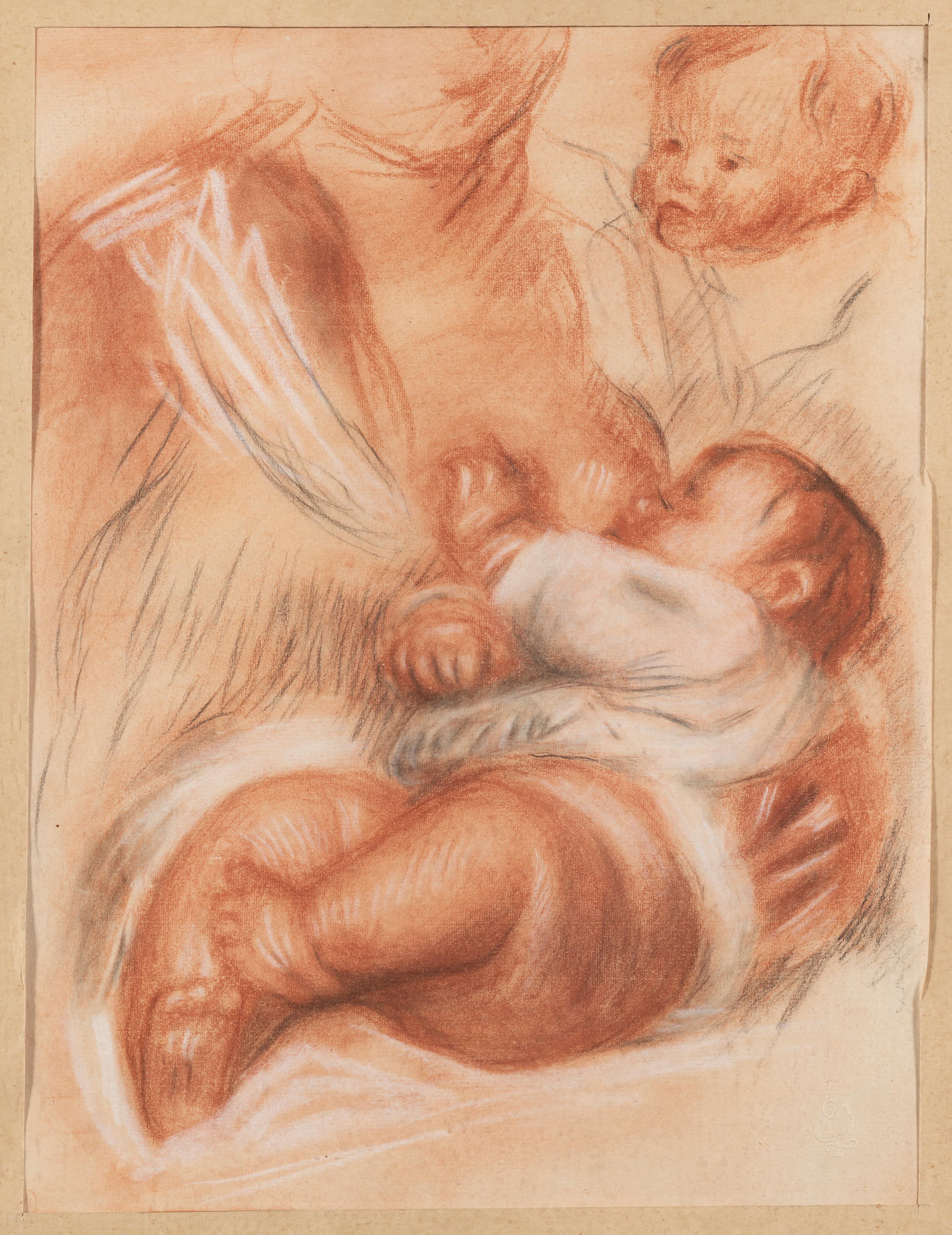 Appraisal: PIERRE-AUGUSTE RENOIR - Femme allaitant son enfant Lithographie en couleurs