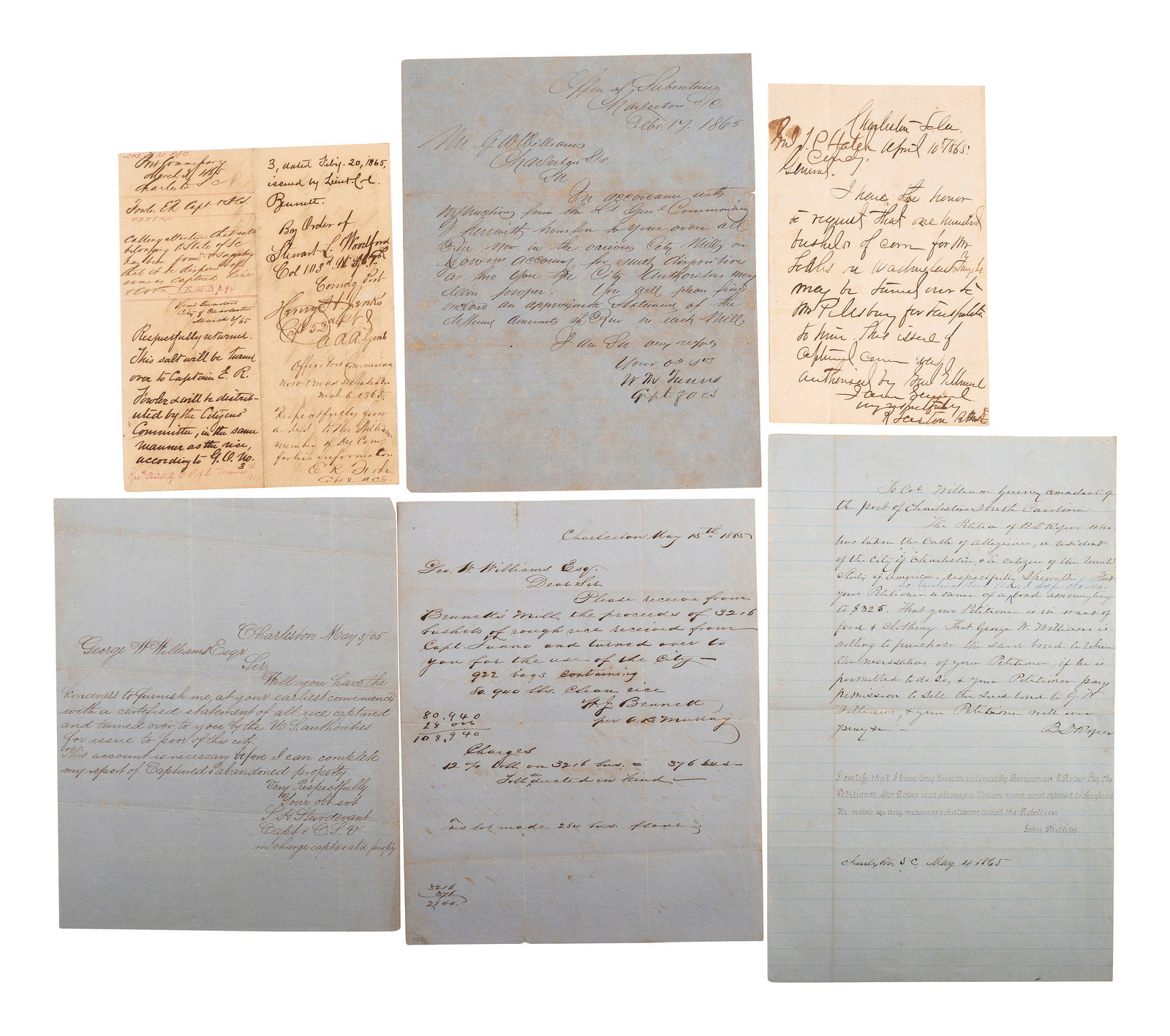 Appraisal: CIVIL WAR Documents related to the surrender and occupation of