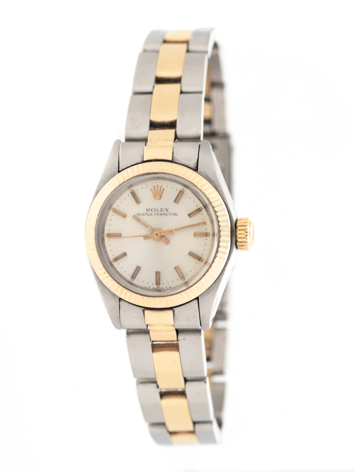 Appraisal: ROLEX REF STAINLESS STEEL AND K YELLOW GOLD 'OYSTER PERPETUAL'