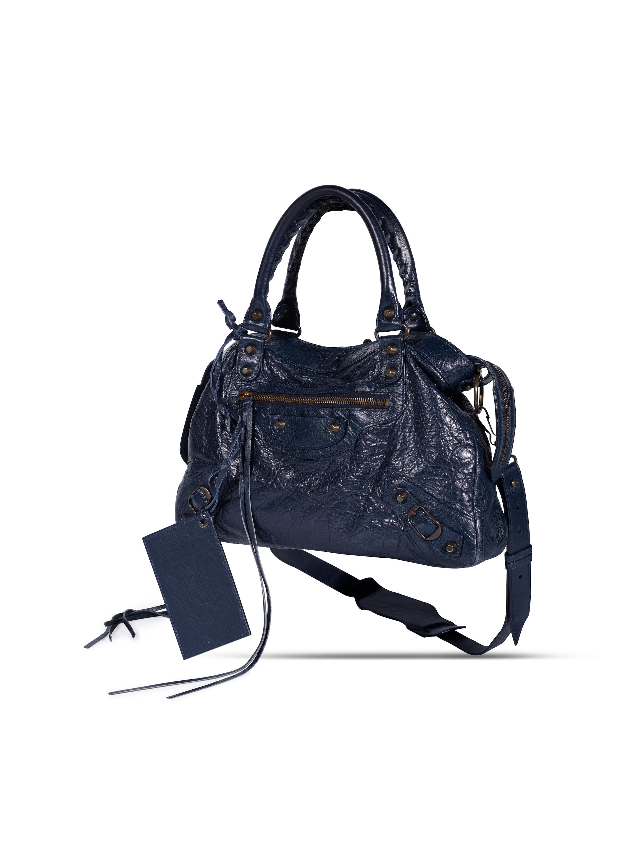 Appraisal: BALENCIAGA NAVY BLUE MEDIUM CLASSIC CITY BAG s Dimension W