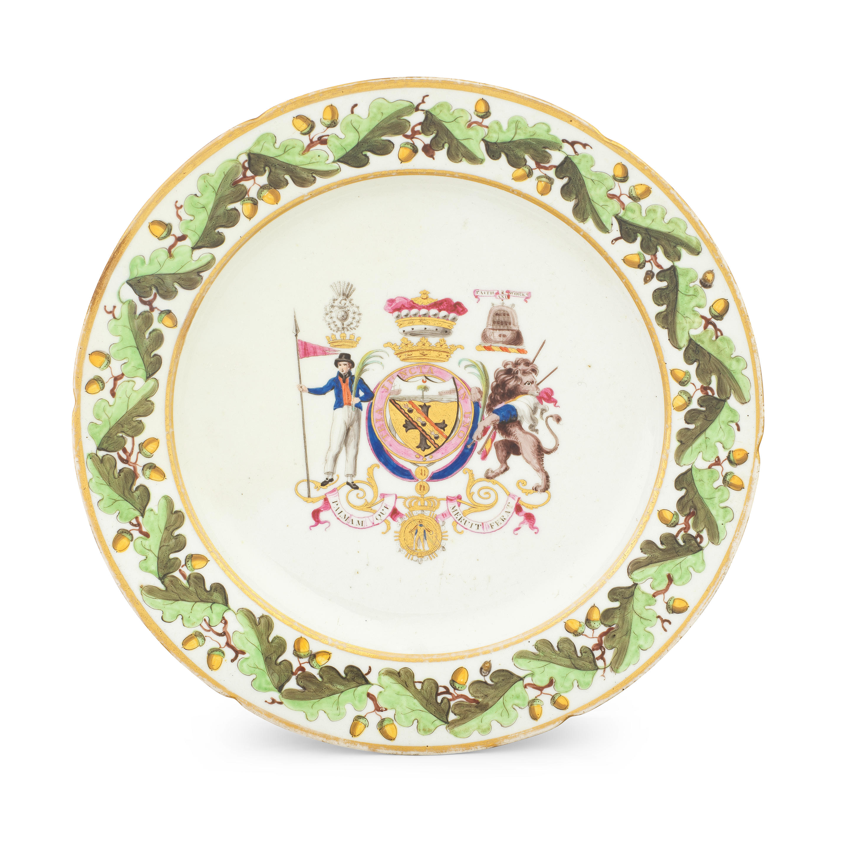 Appraisal: A COALPORT PLATE PROBABLY A SPECIMEN OR TRIAL FOR THE