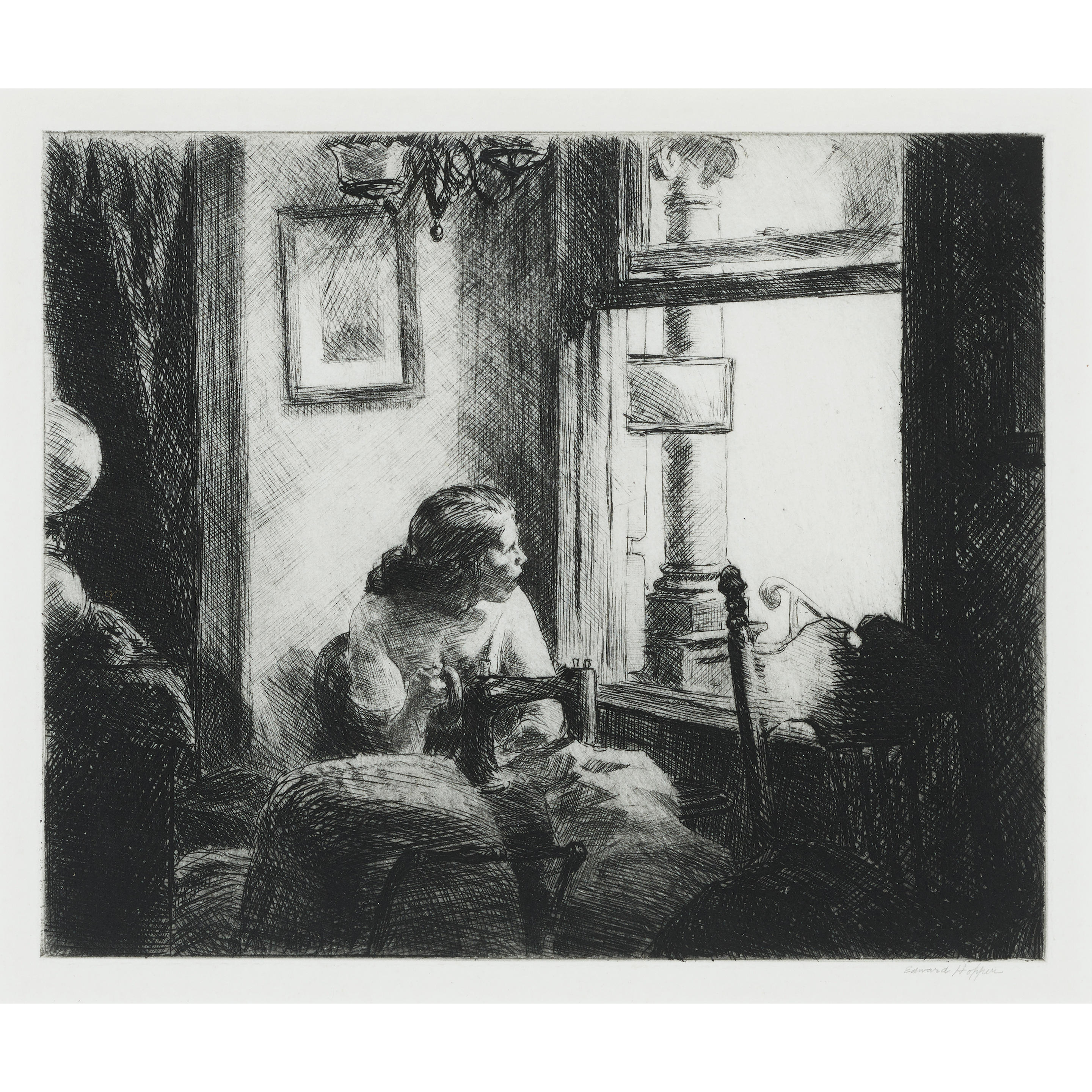 Appraisal: EDWARD HOPPER - East Side Interior Zigrosser Levin Etching on