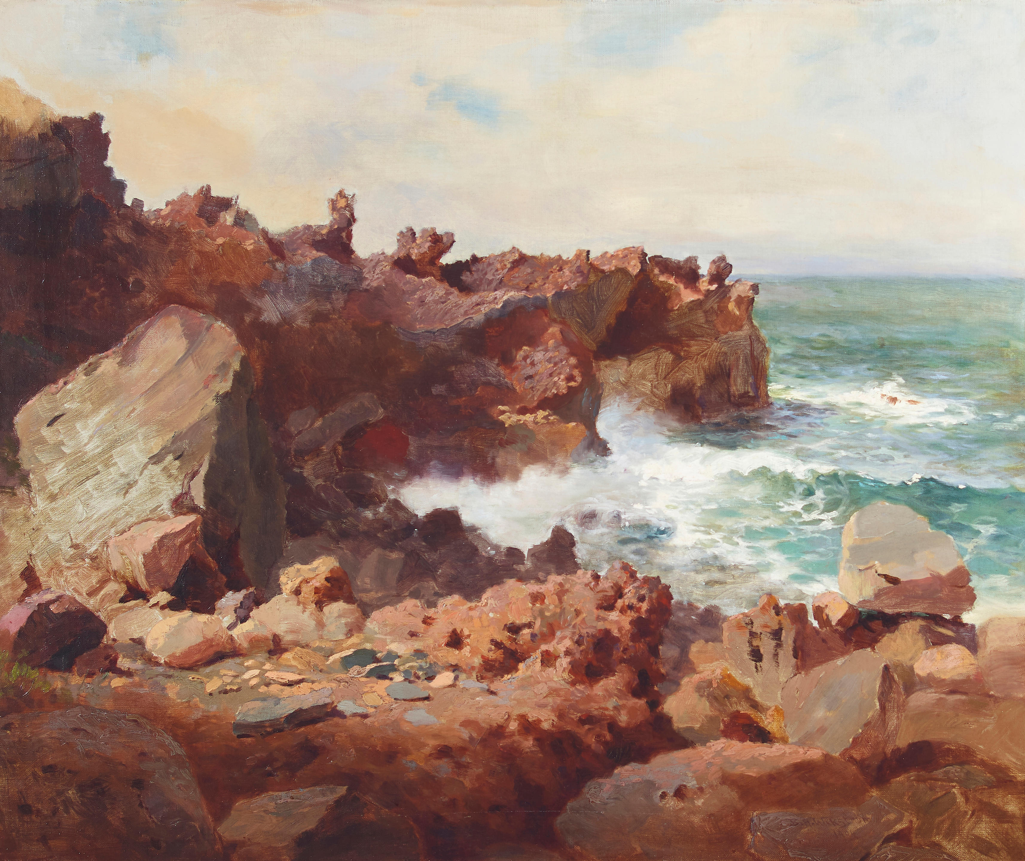 Appraisal: BROR ANDERS WIKSTROM - Rocky Coast signed and dated 'B