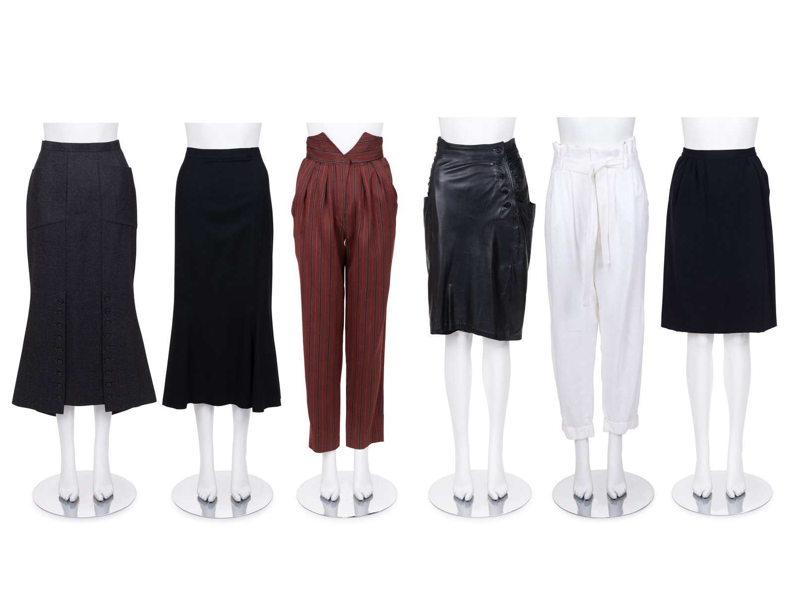 Appraisal: Six Designer Bottoms Two Karl Lagerfeld and Four Ungaro -