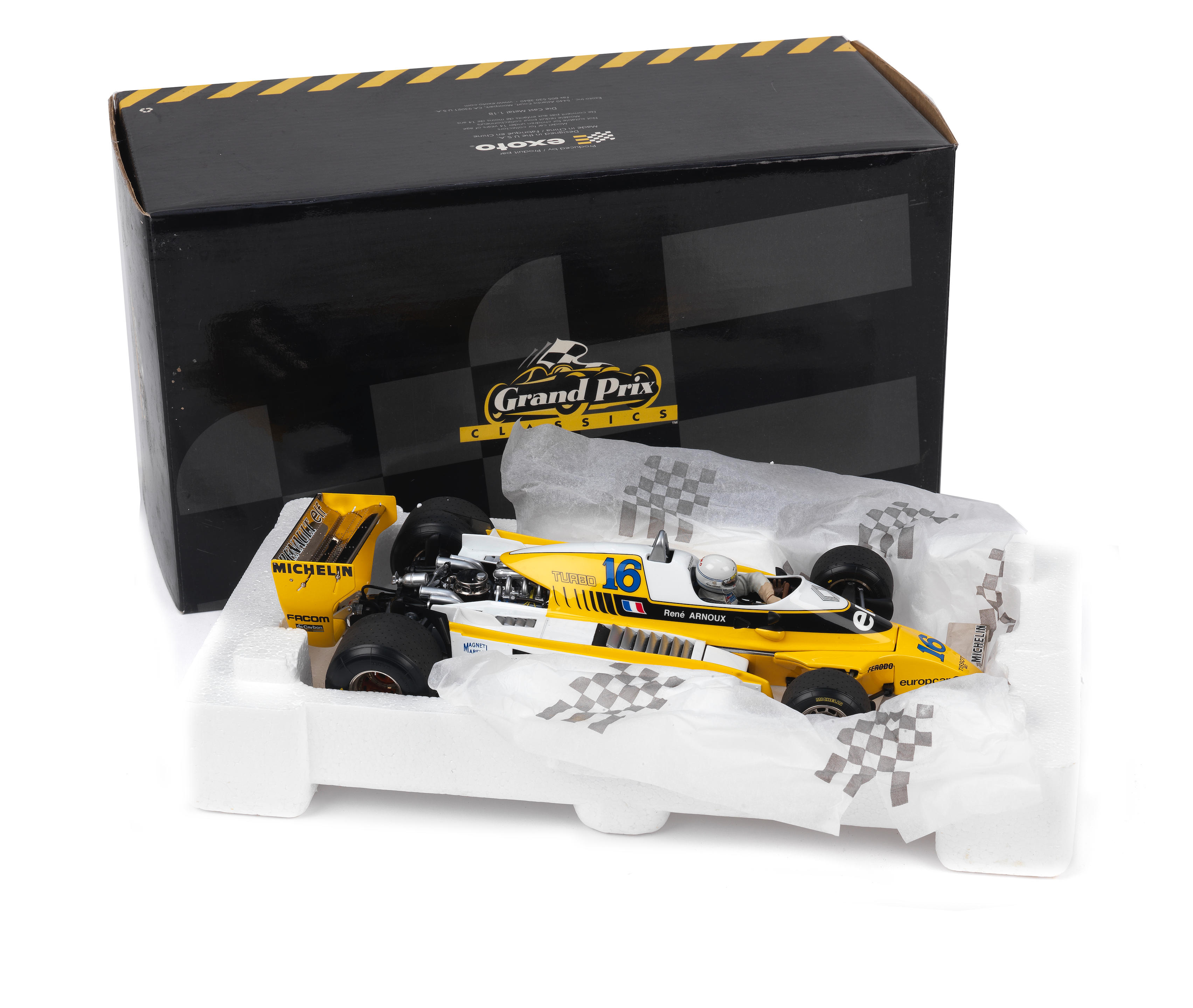 Appraisal: A BOXED SCALE DIE-CAST MODEL OF RENE ARNOUX'S FRENCH GRAND