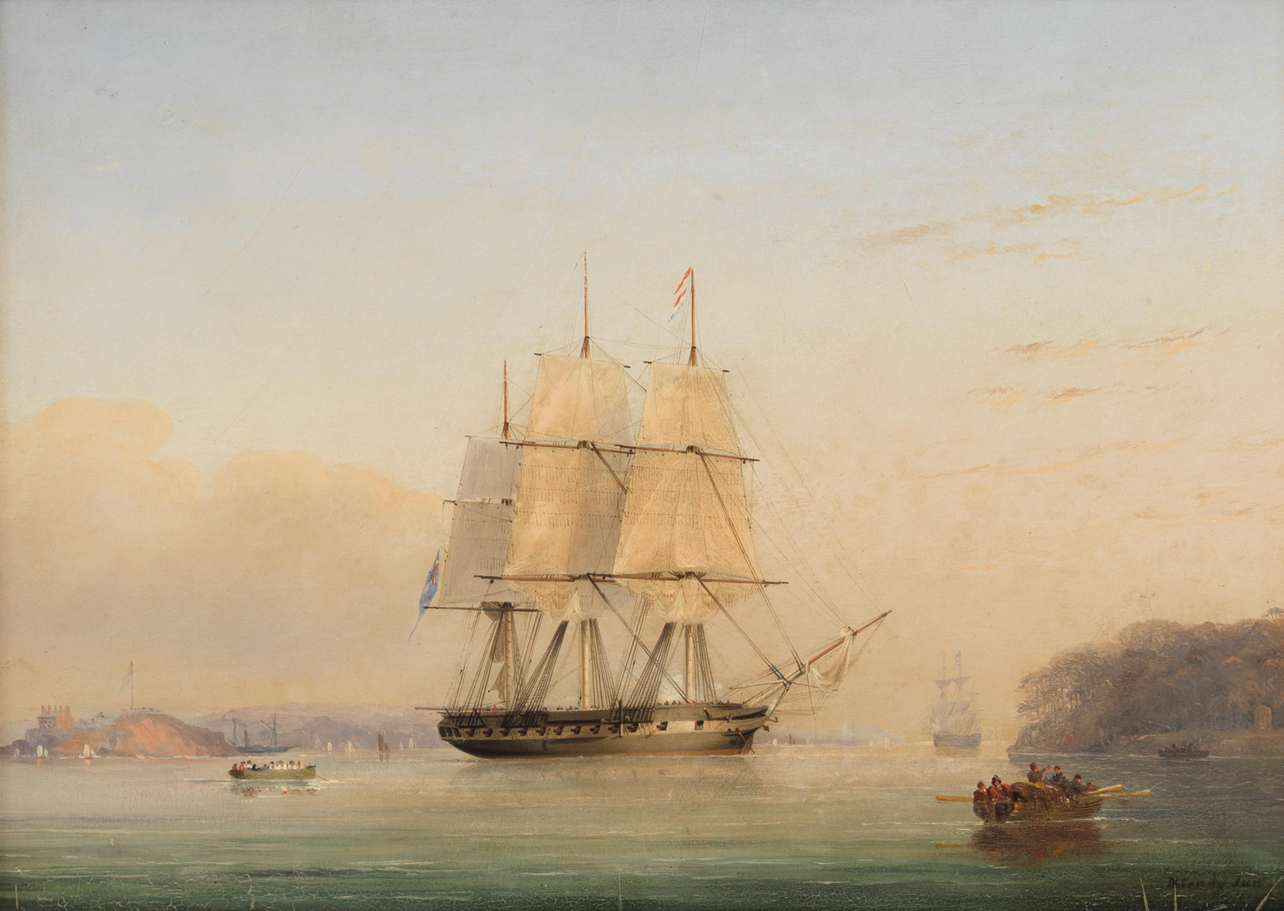 Appraisal: NICHOLAS MATTHEW CONDY BRITISH - A Royal Navy frigate at