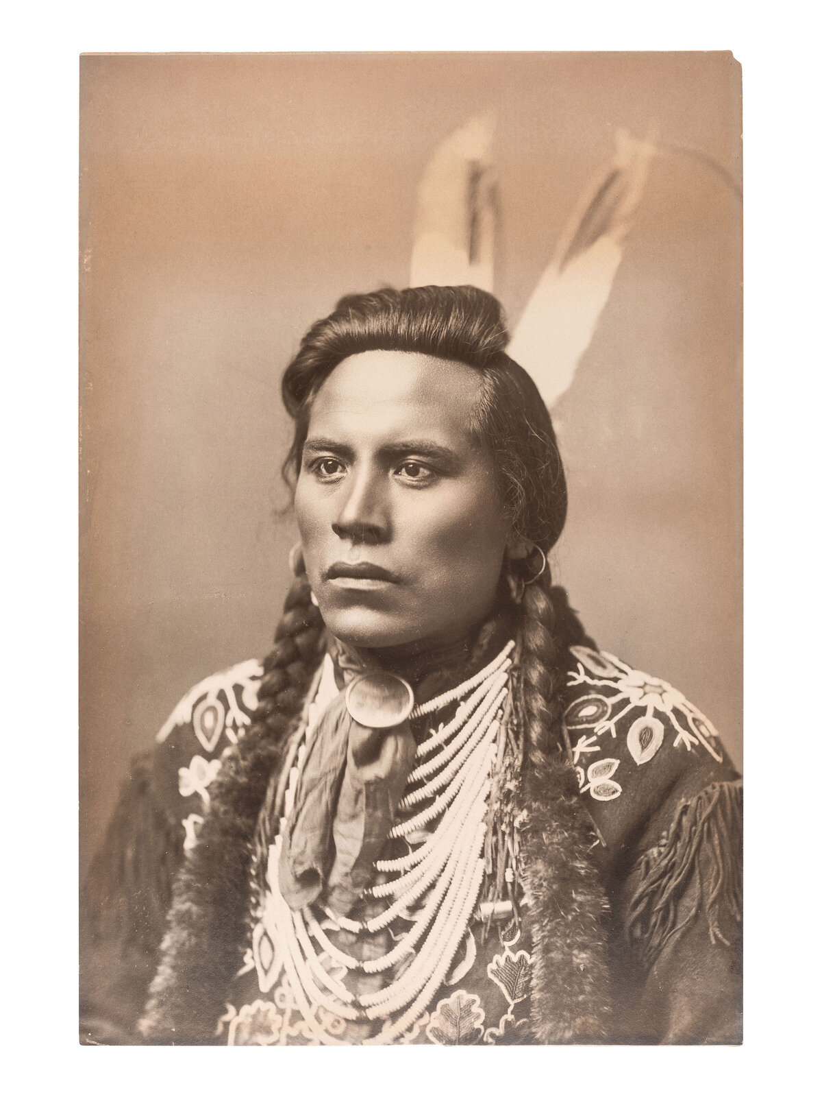 Appraisal: NATIVE AMERICANS HAYNES F Jay - photographer Large format albumen