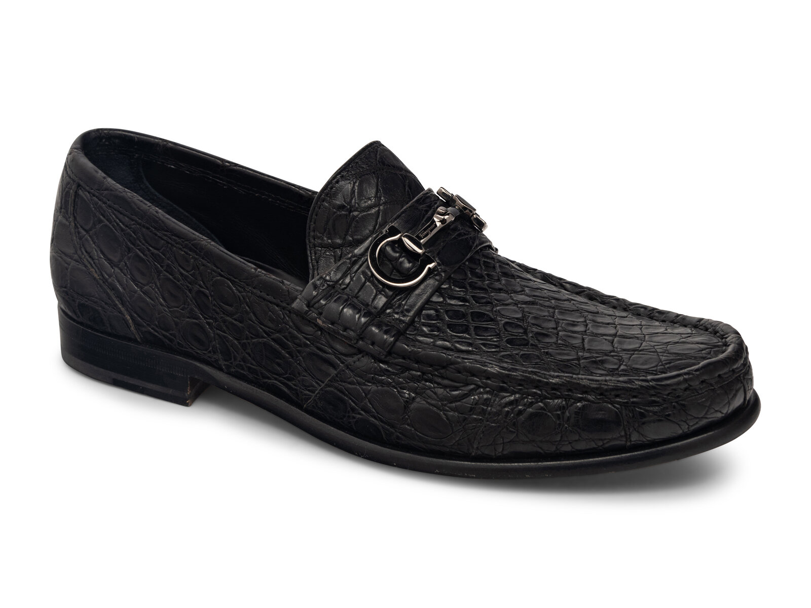 Appraisal: SALVATORE FERRAGAMO MEN'S CROCODILE LOAFERS Salvatore Ferragamo Gancini Loafers in