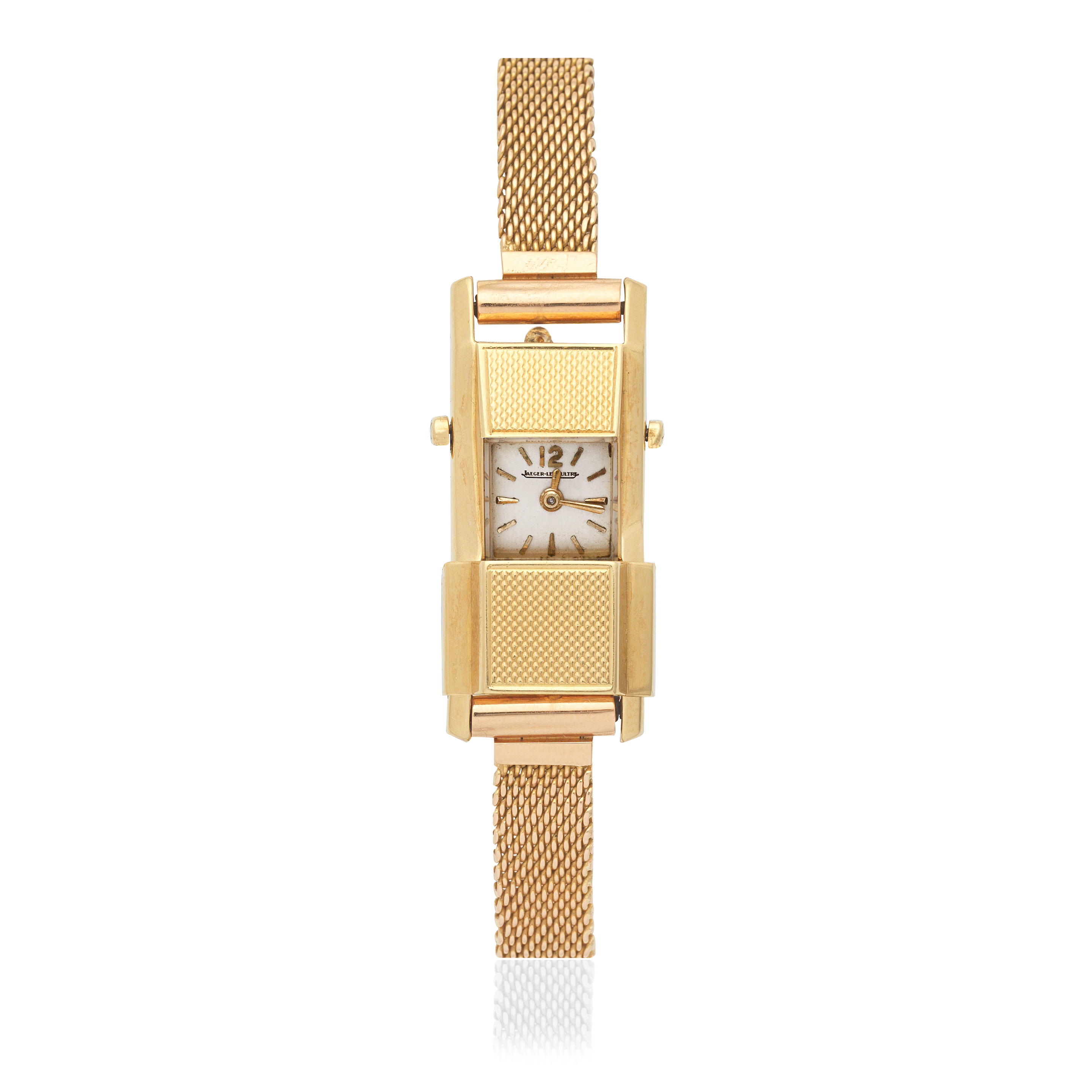 Appraisal: JAEGER-LECOULTRE A LADY'S K GOLD MANUAL WIND BRACELET WATCH WITH