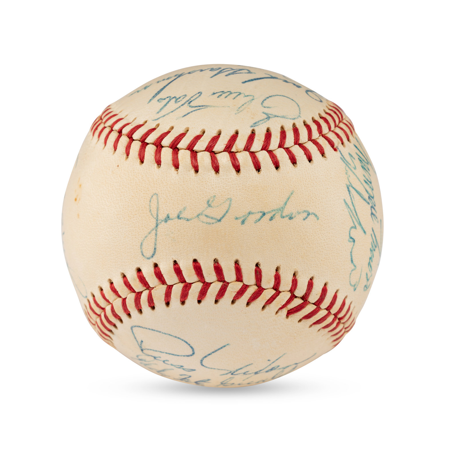 Appraisal: A Cleveland Indians Team Signed Autograph Baseball Beckett Authentication Services