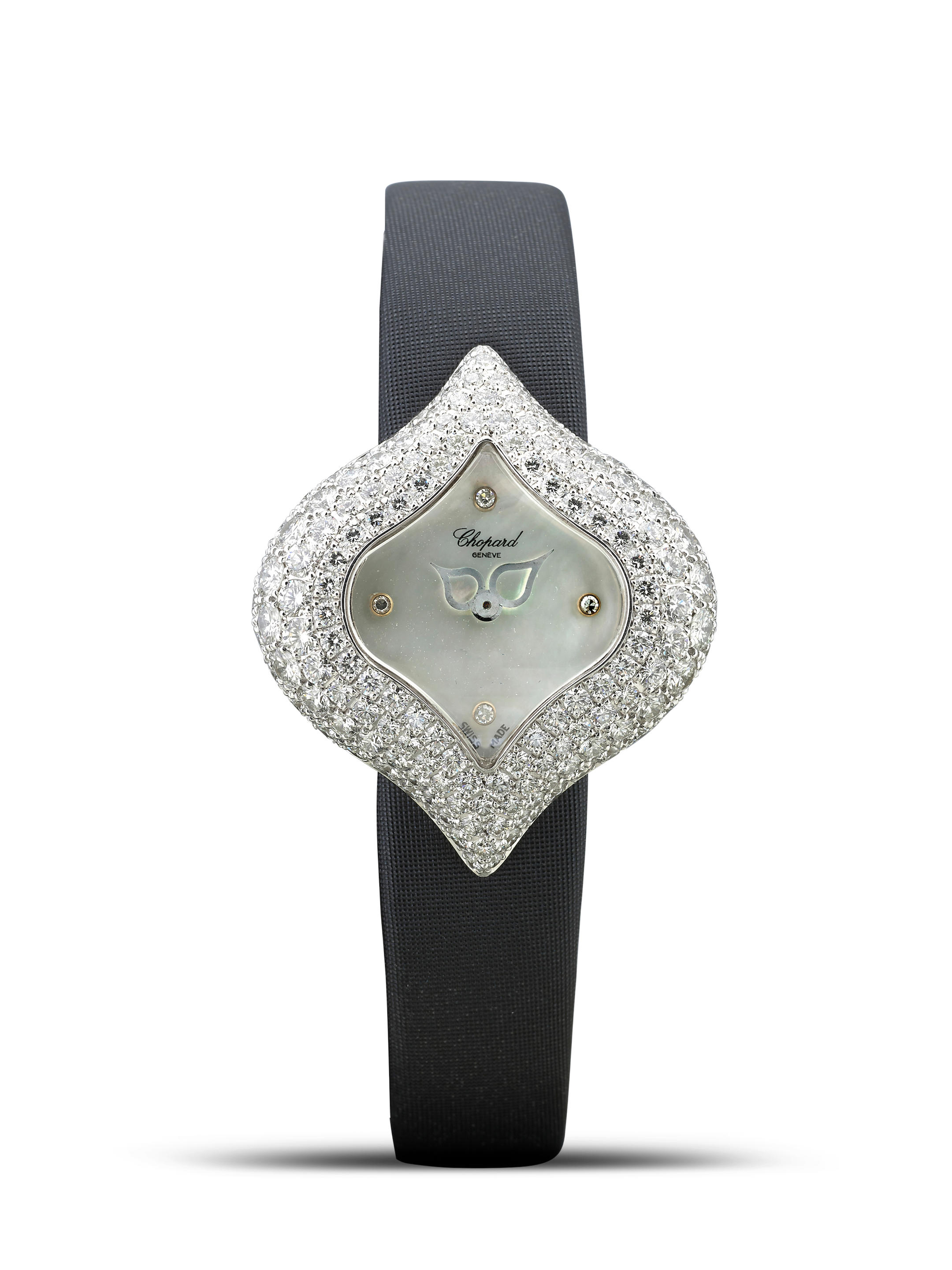 Appraisal: CHOPARD PUSHKIN REF A WHITE GOLD AND DIAMOND-SET WRISTWATCH CIRCA