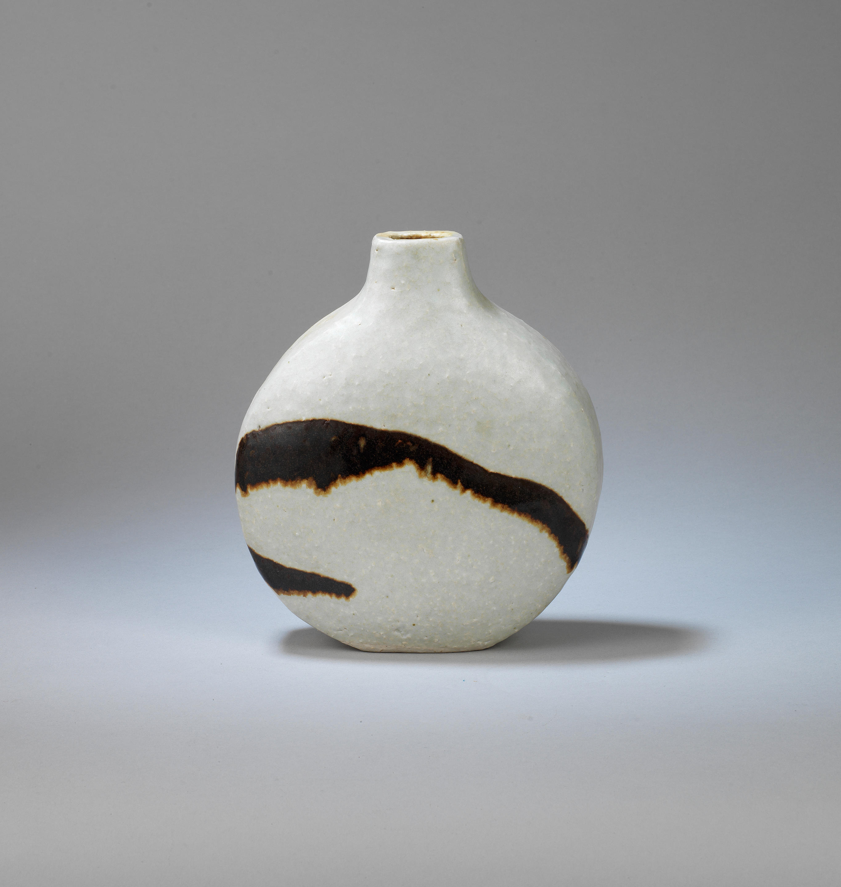 Appraisal: JANET LEACH AMERICAN - Rounded bottle vase circa Porcelain grogged