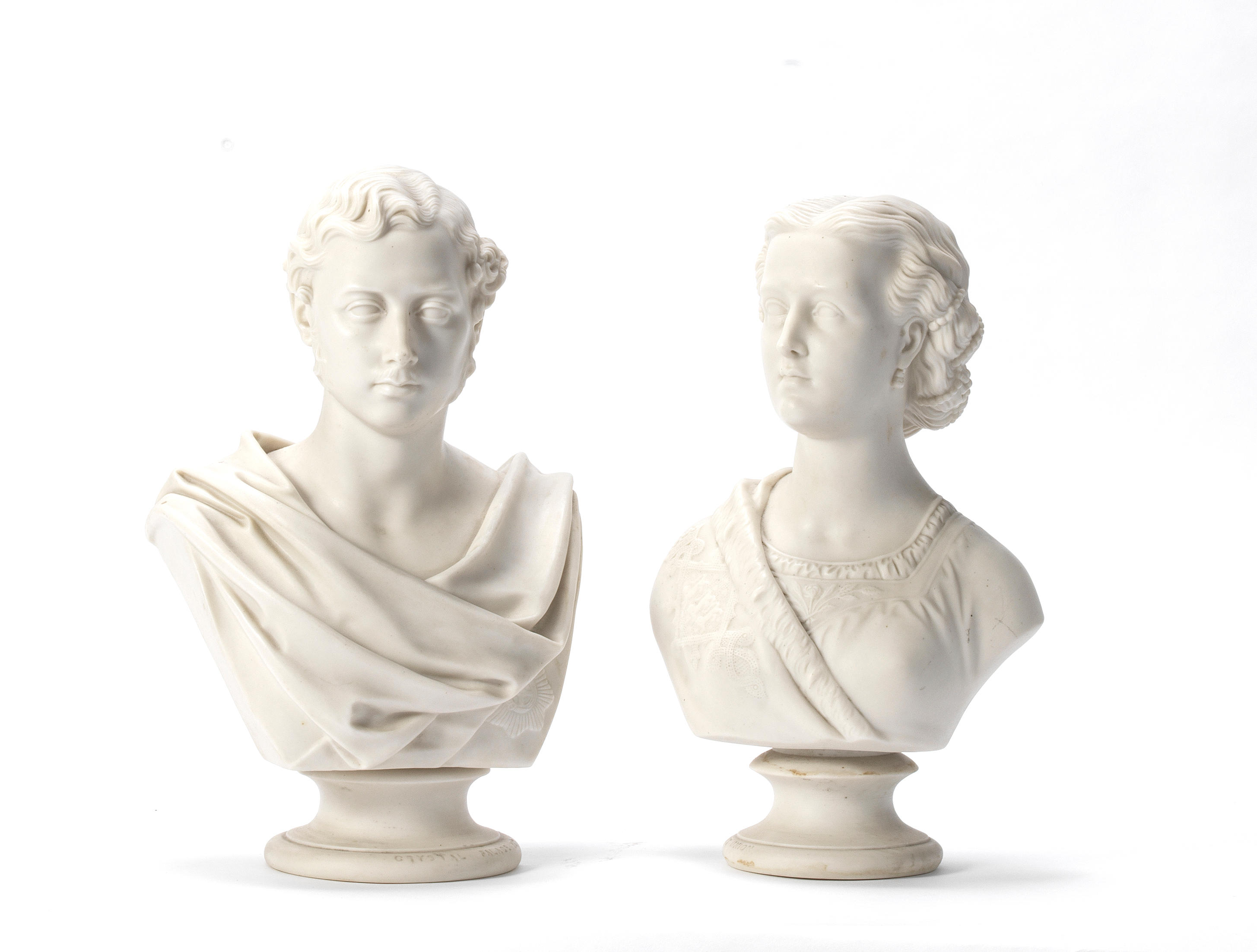 Appraisal: A PAIR OF COPELAND PARIAN BUSTS OF EDWARD PRINCE OF