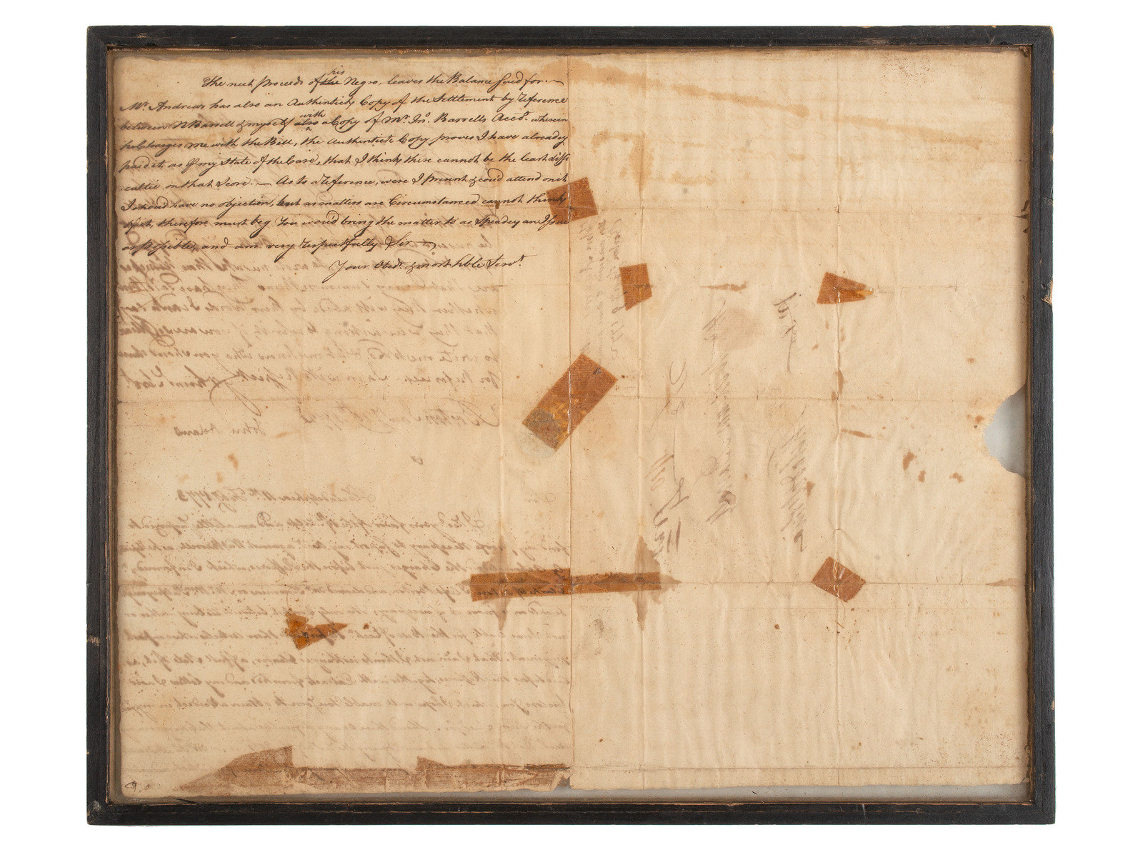 Appraisal: ADAMS John - Letter signed John Adams as attorney to