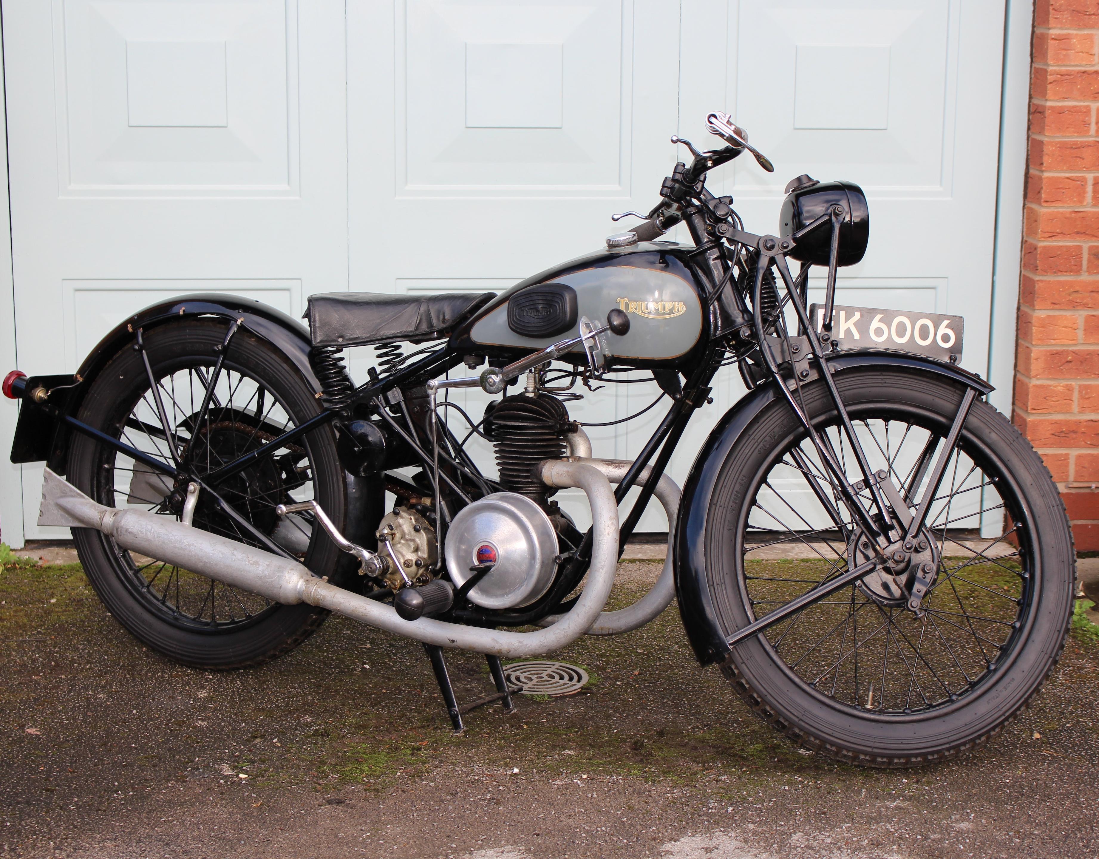 Appraisal: TRIUMPH CC MODEL XV REGISTRATION NO FK FRAME NO ENGINE