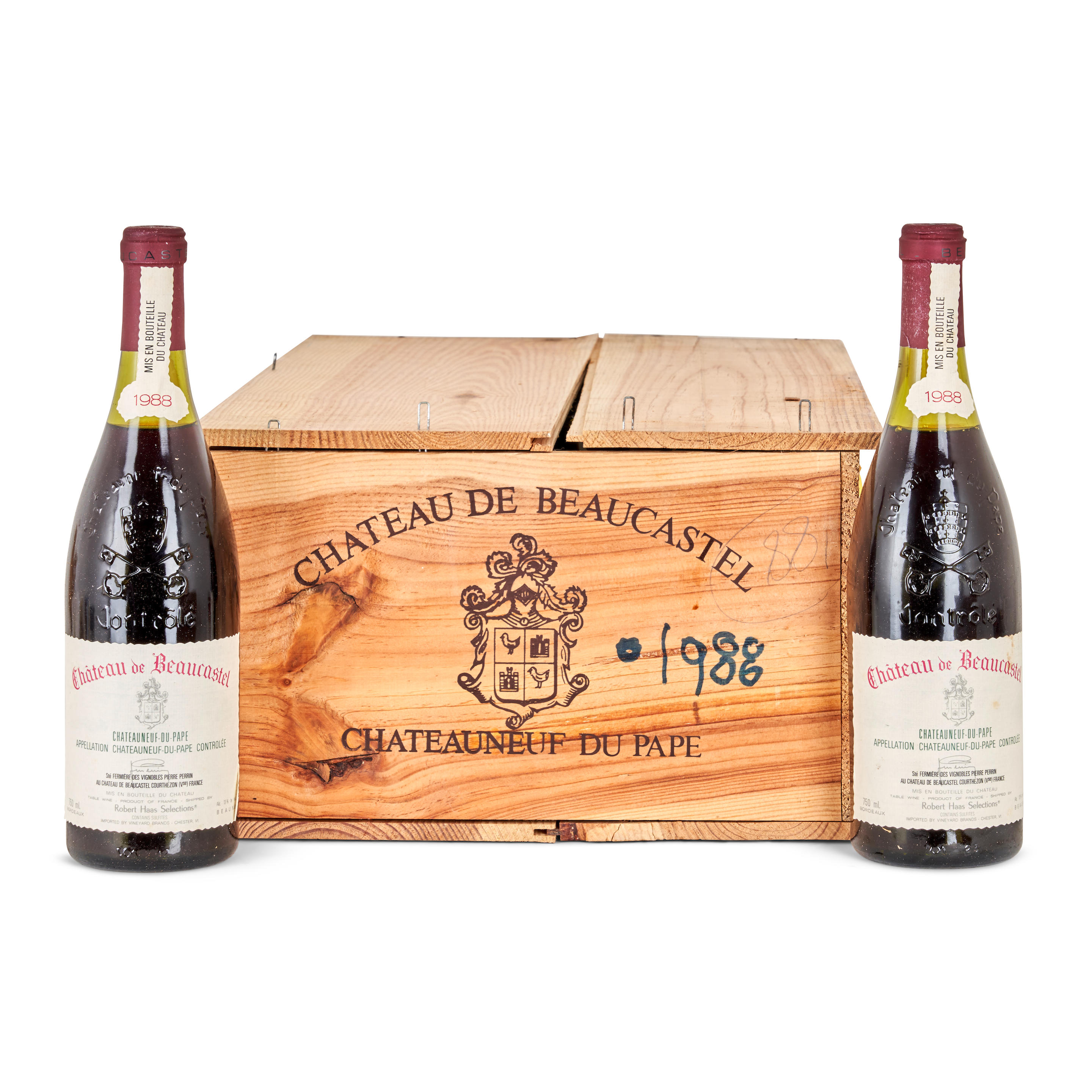 Appraisal: CHATEAU BEAUCASTEL CHATEAUNEUF DU PAPE BOTTLES Chateau Beaucastel Chateauneuf du