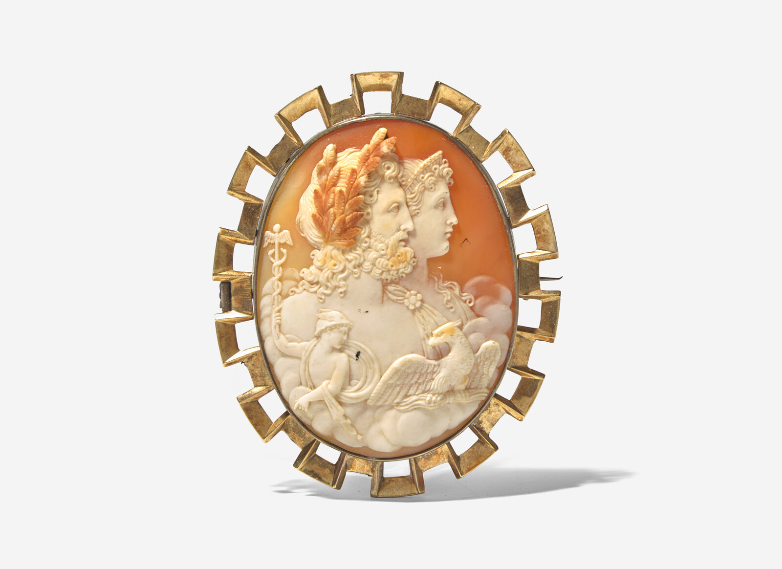 Appraisal: A Shell Cameo Brooch shell cameo measuring x mm Yellow