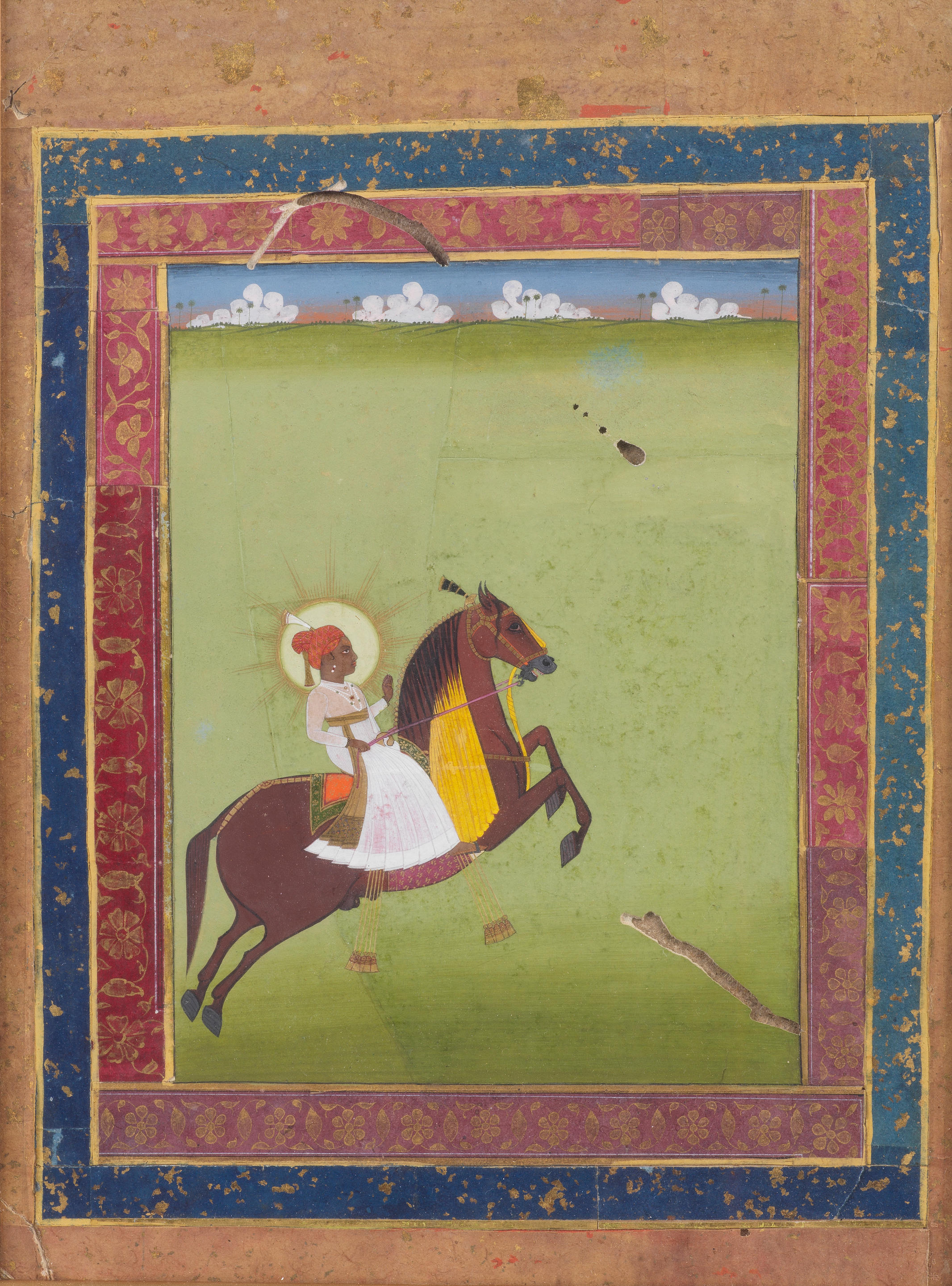 Appraisal: PRINCE GALOPANT SUR UN CHEVAL JAIPUR D BUT DU XIXE