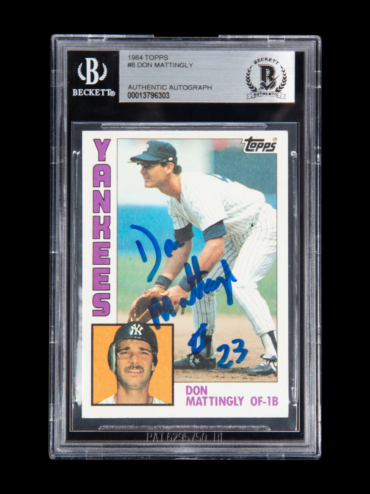 Appraisal: A Topps Don Mattingly Signed Autograph Rookie Baseball Card No