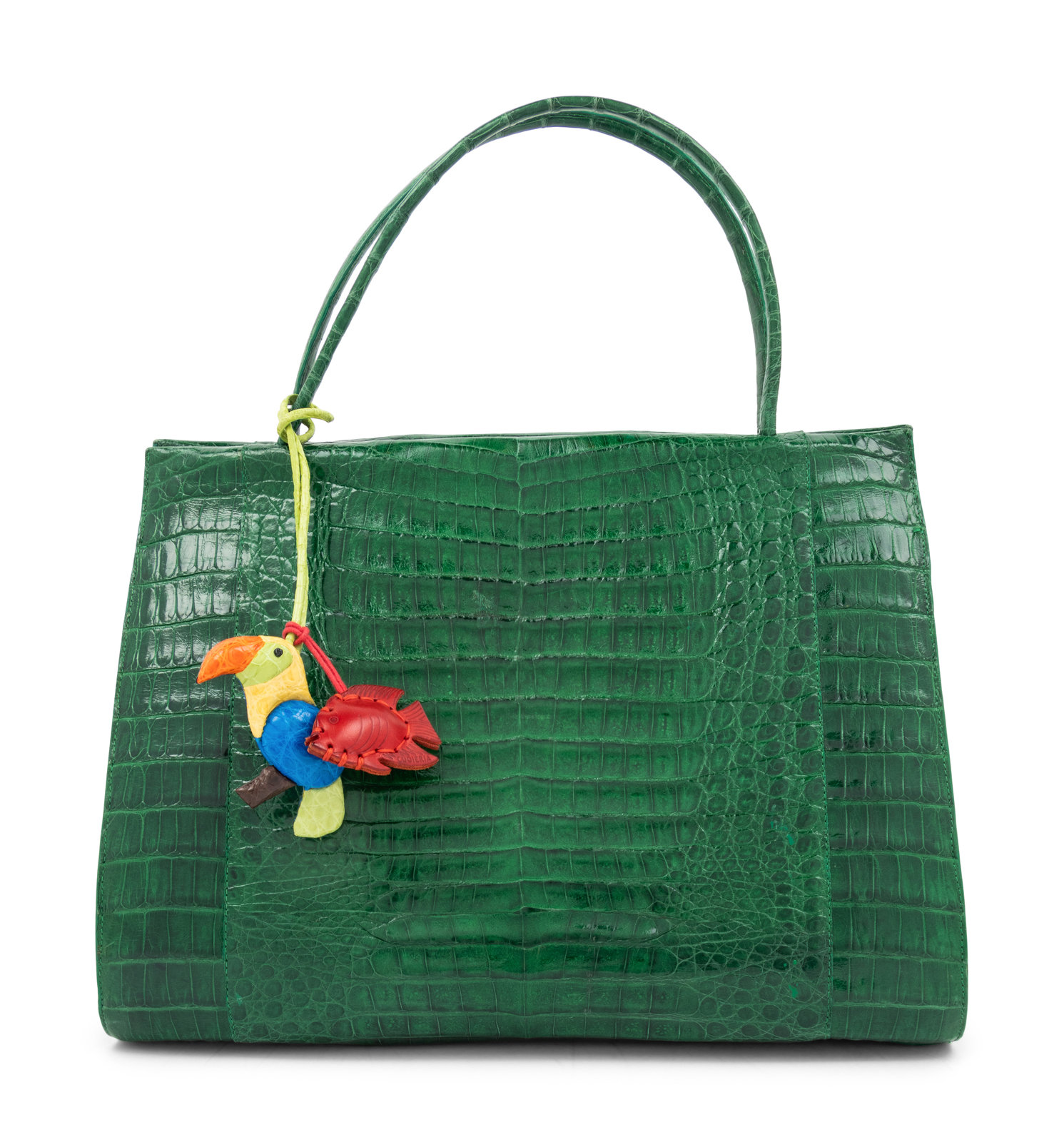 Appraisal: Nancy Gonzalez Crocodile Frame Bag s This lot contains one