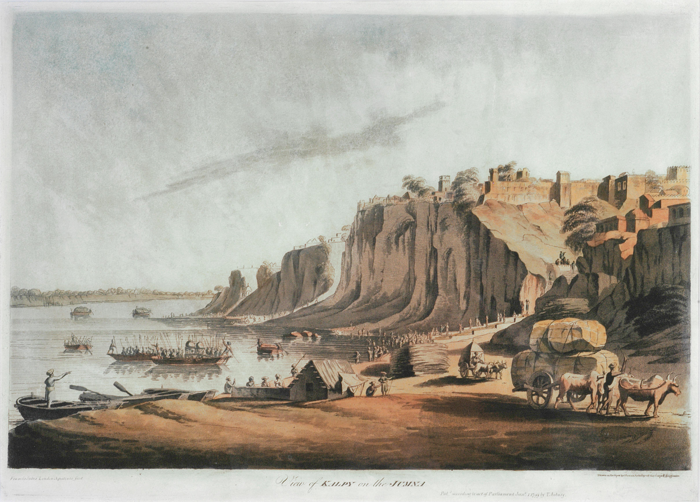 Appraisal: ANBUREY THOMAS Two prints Comprising View of Kalpy on the