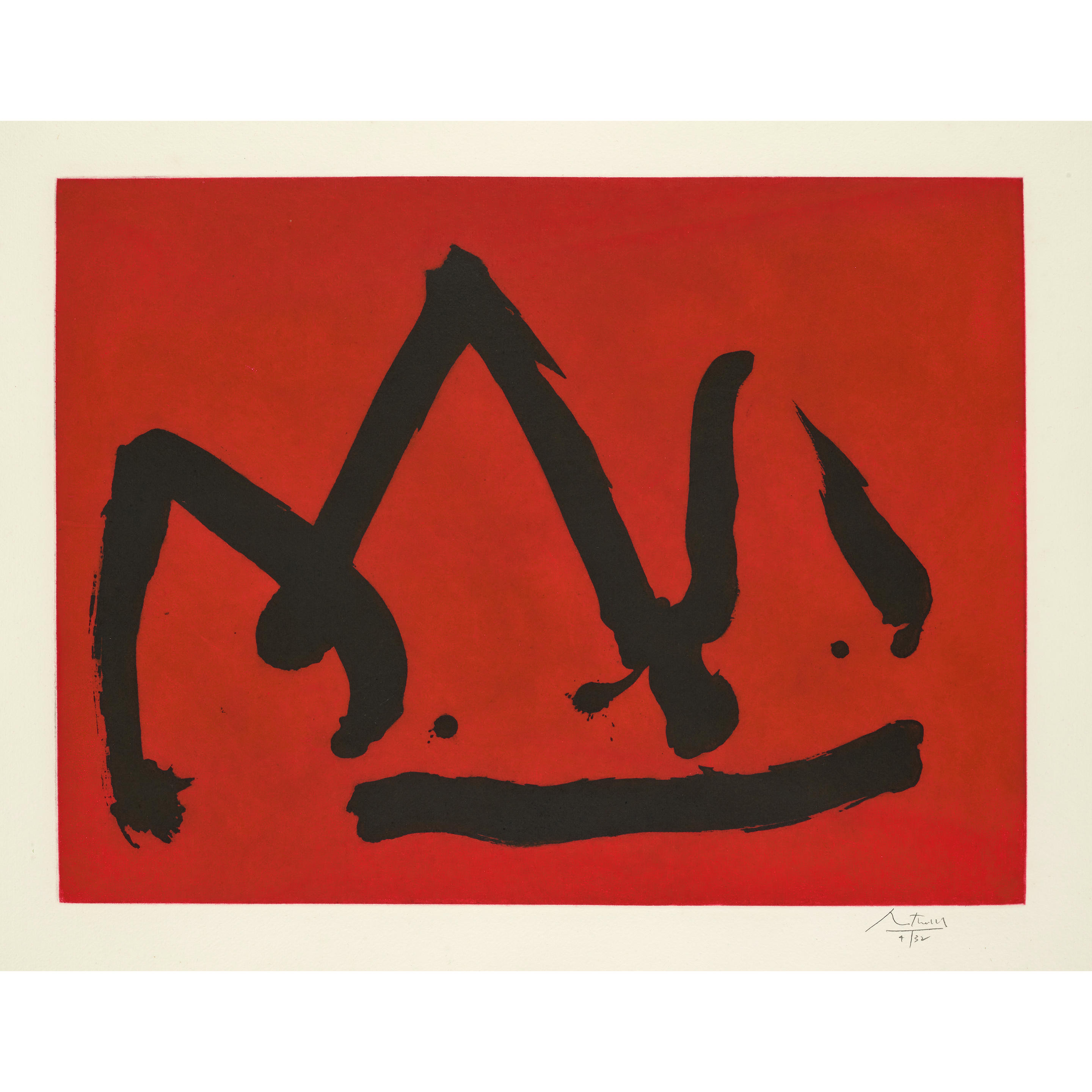 Appraisal: ROBERT MOTHERWELL - Black Mountain State II Red Engberg Banach