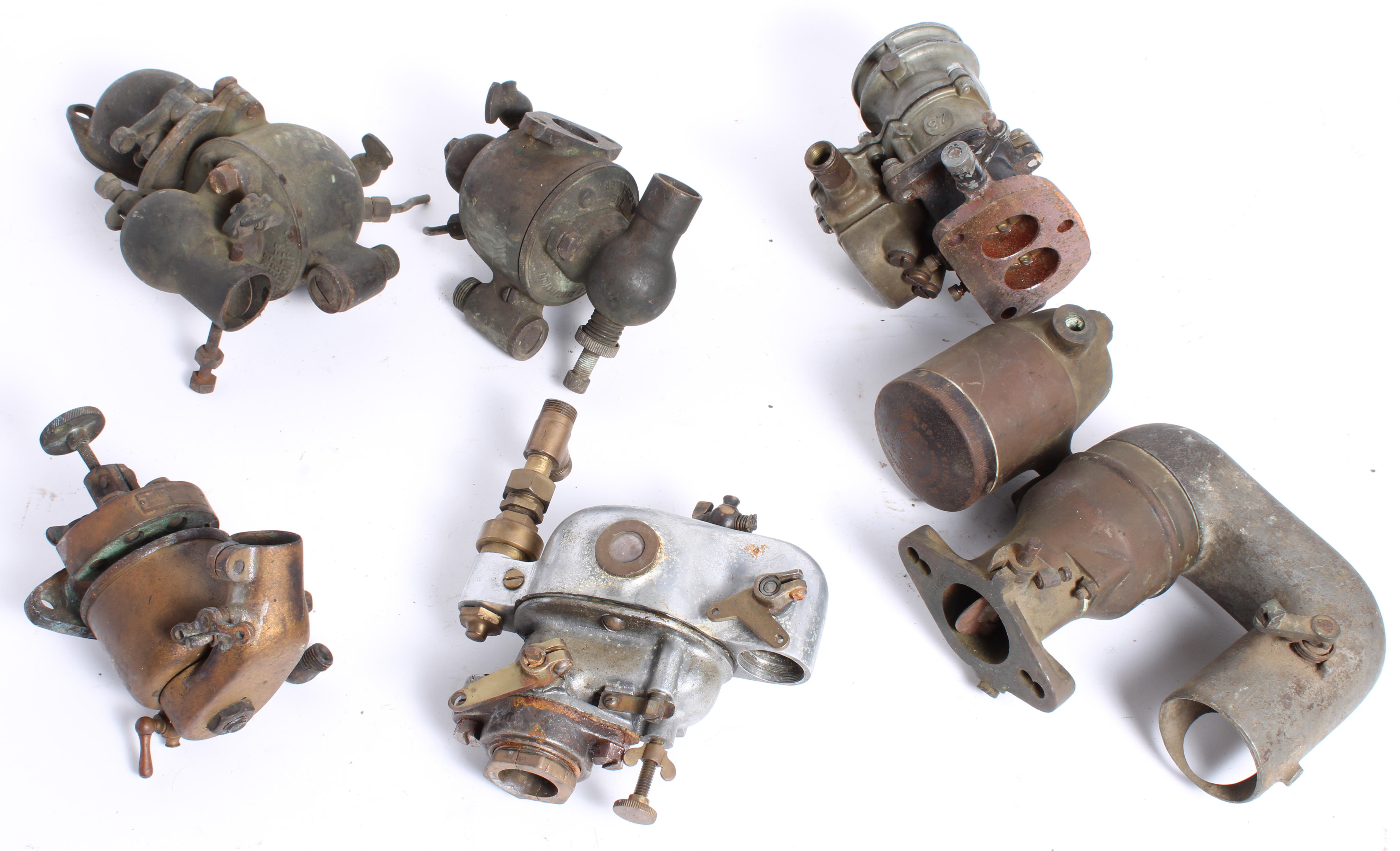 Appraisal: SIX ASSORTED CARBURETORS comprising Stromberg model Schebler a Miller C