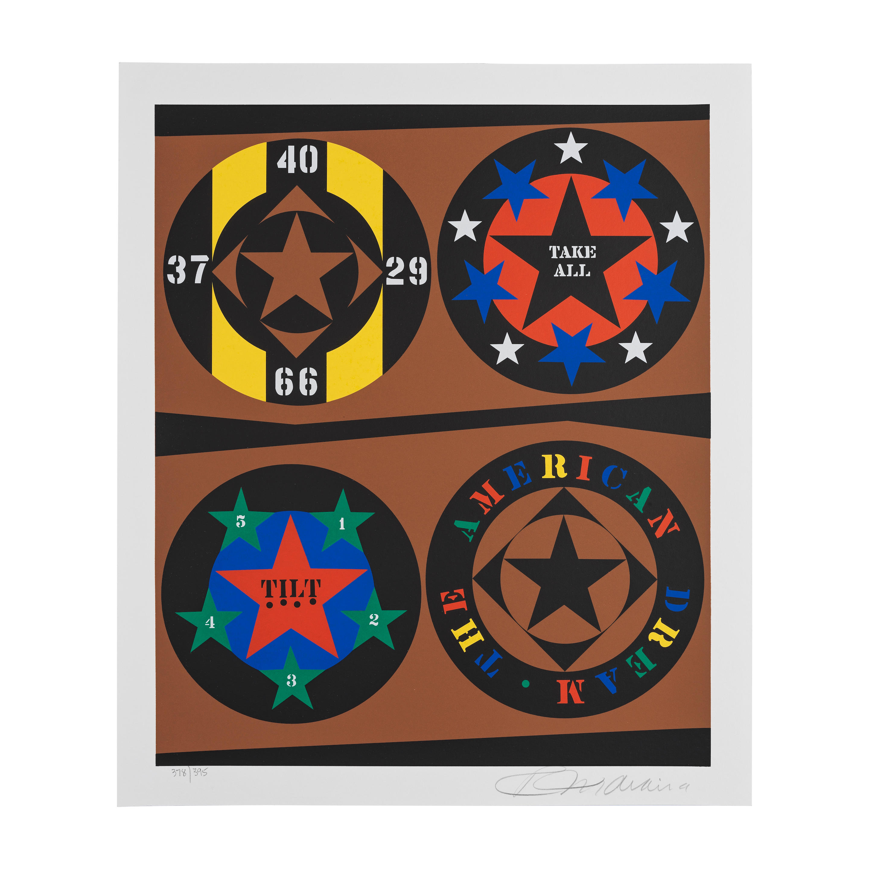 Appraisal: ROBERT INDIANA - THE AMERICAN DREAM PORTFOLIO Ouvrage comprenant un