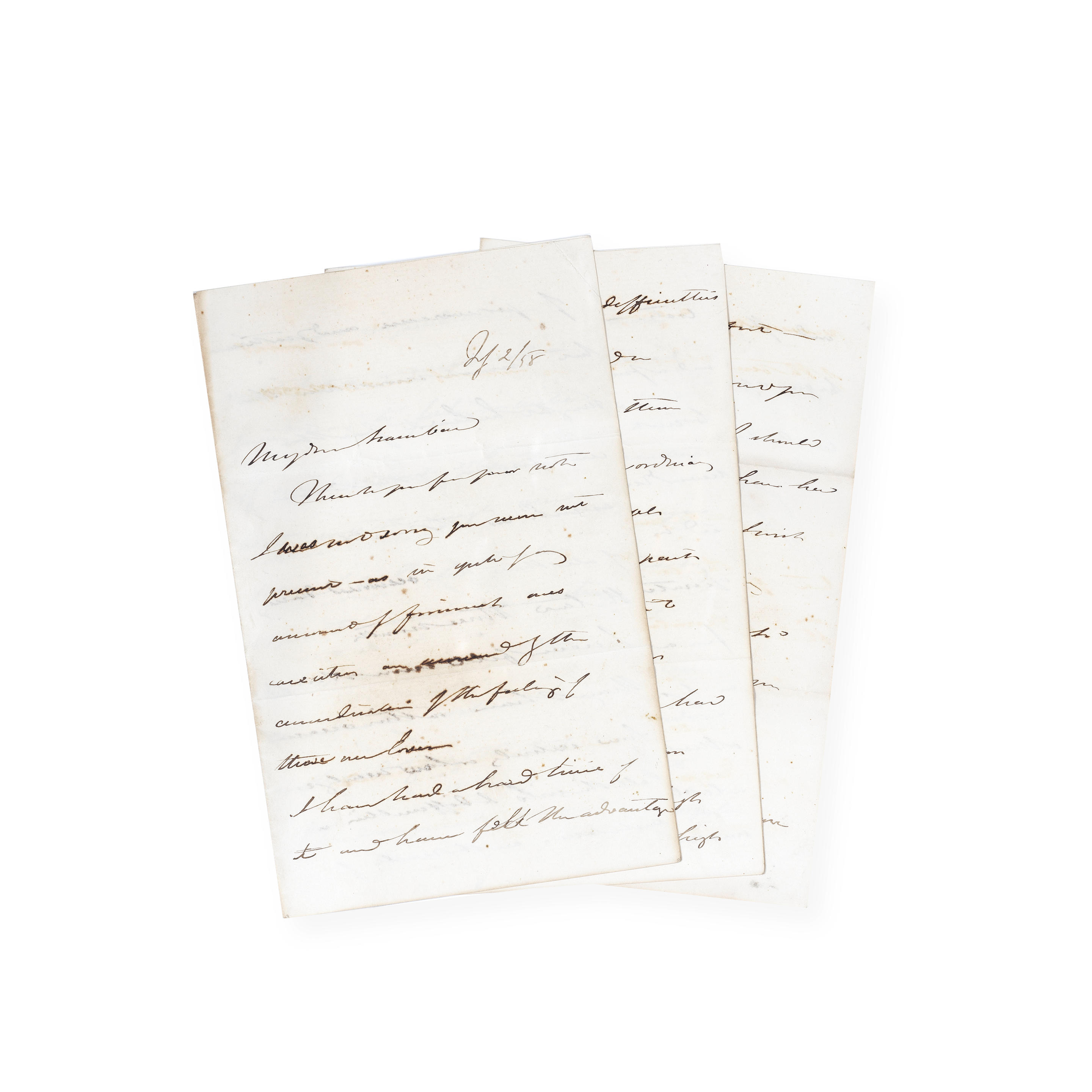 Appraisal: BRUNEL ISAMBARD KINGDOM Autograph letter signed I K Brunel to