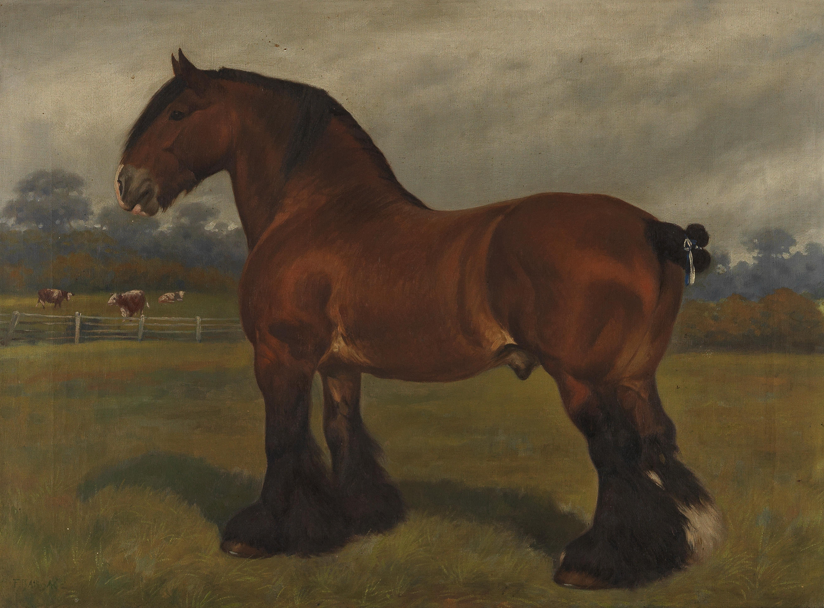 Appraisal: FRANK BABBAGE BRITISH - The prize shire horse Willow Holt