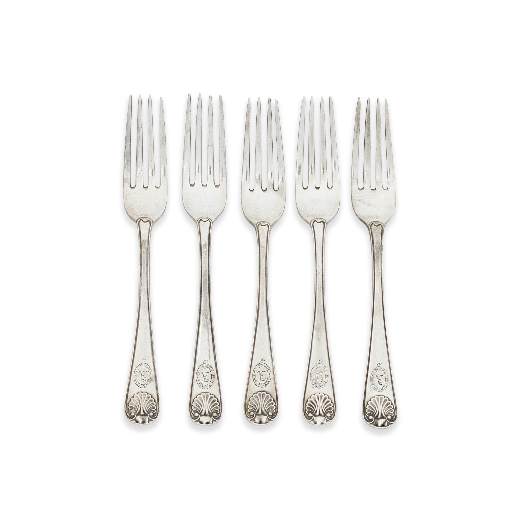 Appraisal: A COLLECTION OF SILVER FORKS various maker's and dates Comprising