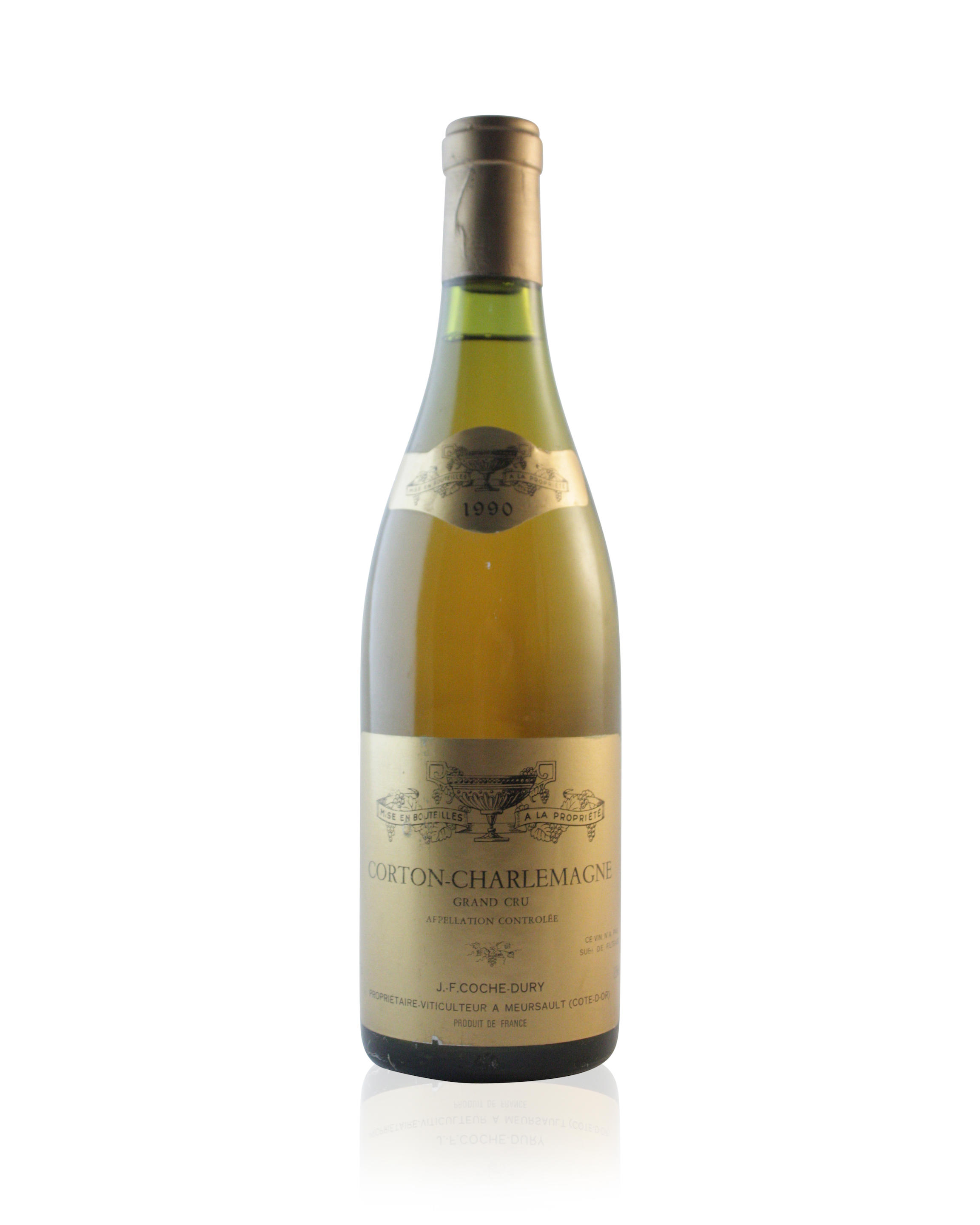 Appraisal: CORTON-CHARLEMAGNE J-F COCHE-DURY Corton-Charlemagne J-F Coche-Dury lightly bin-soiled nicked label