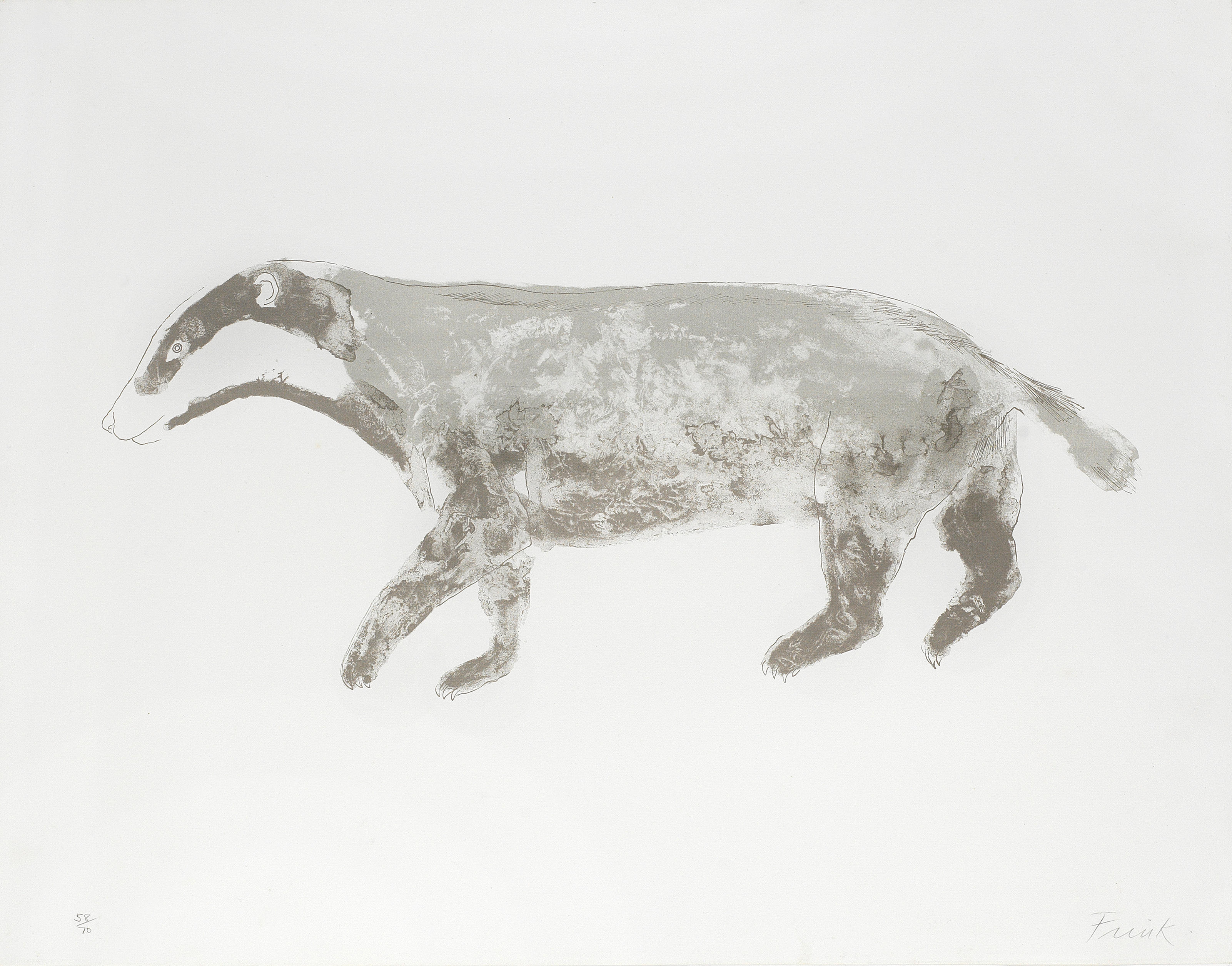 Appraisal: DAME ELISABETH FRINK R A BRITISH - Badger from 'Eight