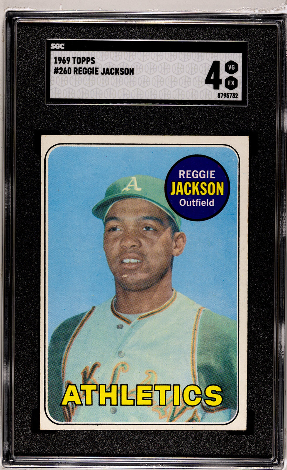 Appraisal: A Topps Reggie Jackson Rookie Baseball Card No SGC VG-EX