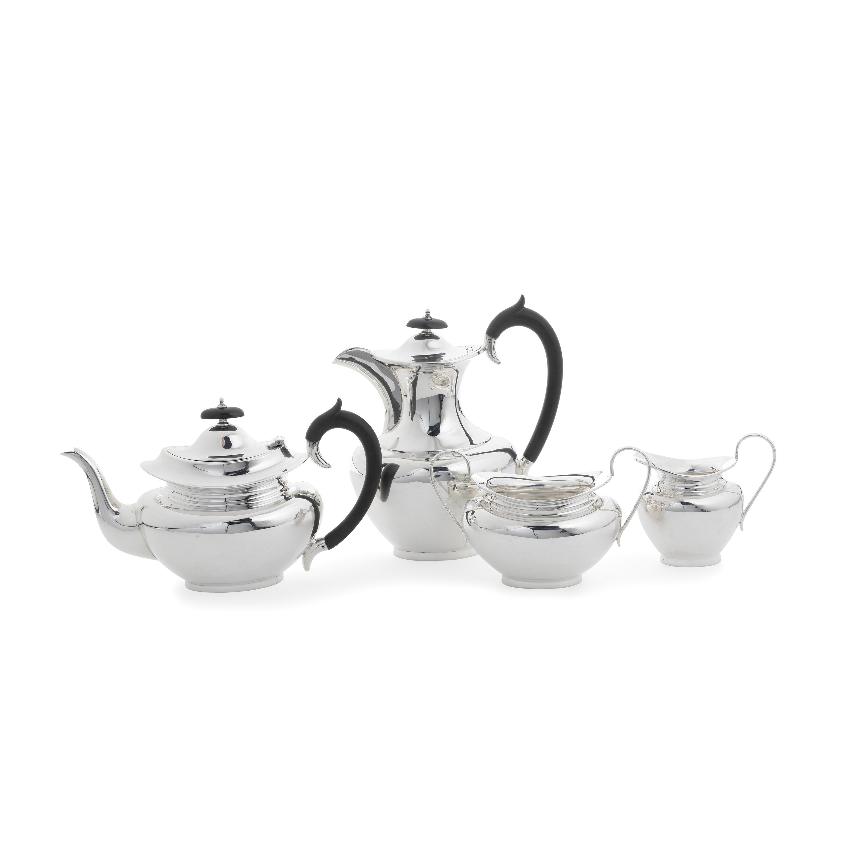 Appraisal: A SILVER FOUR-PIECE TEA AND COFFEE SERVICE E Viner Sheffield