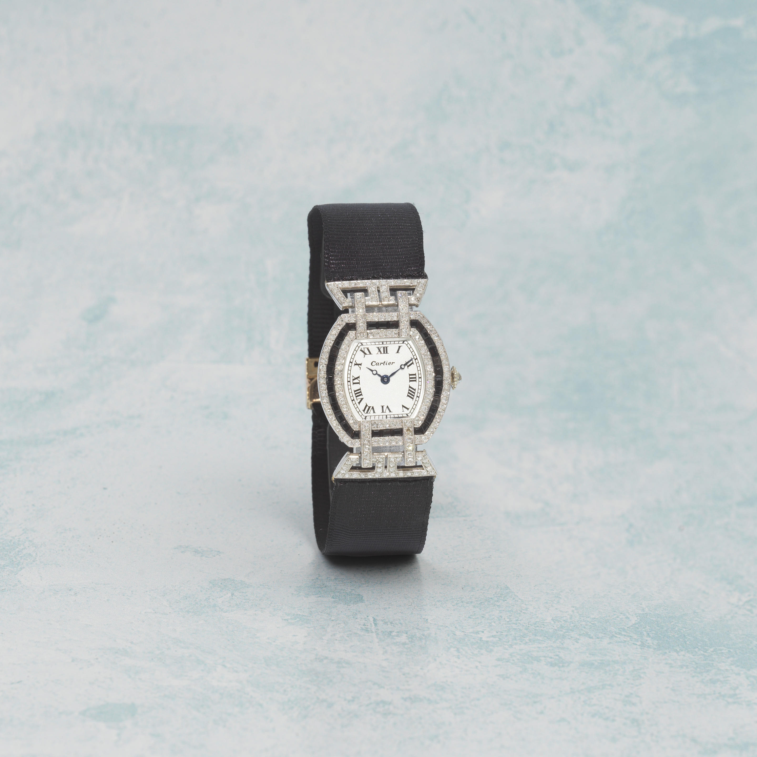 Appraisal: CARTIER A FINE AND EARLY LADY'S DIAMOND AND ONYX SET