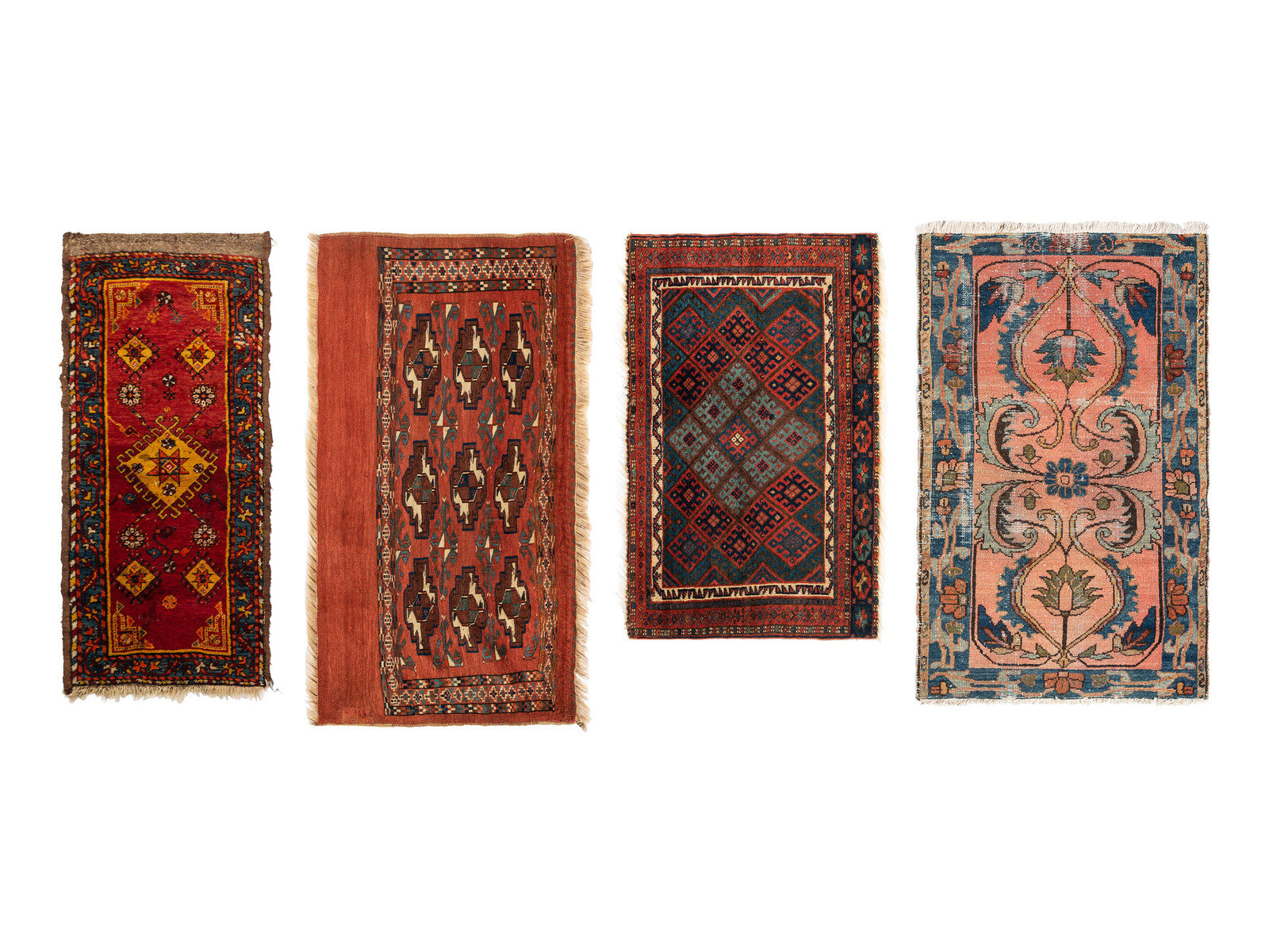 Appraisal: Four Persian Wool Area Rugs th Century Largest feet inches