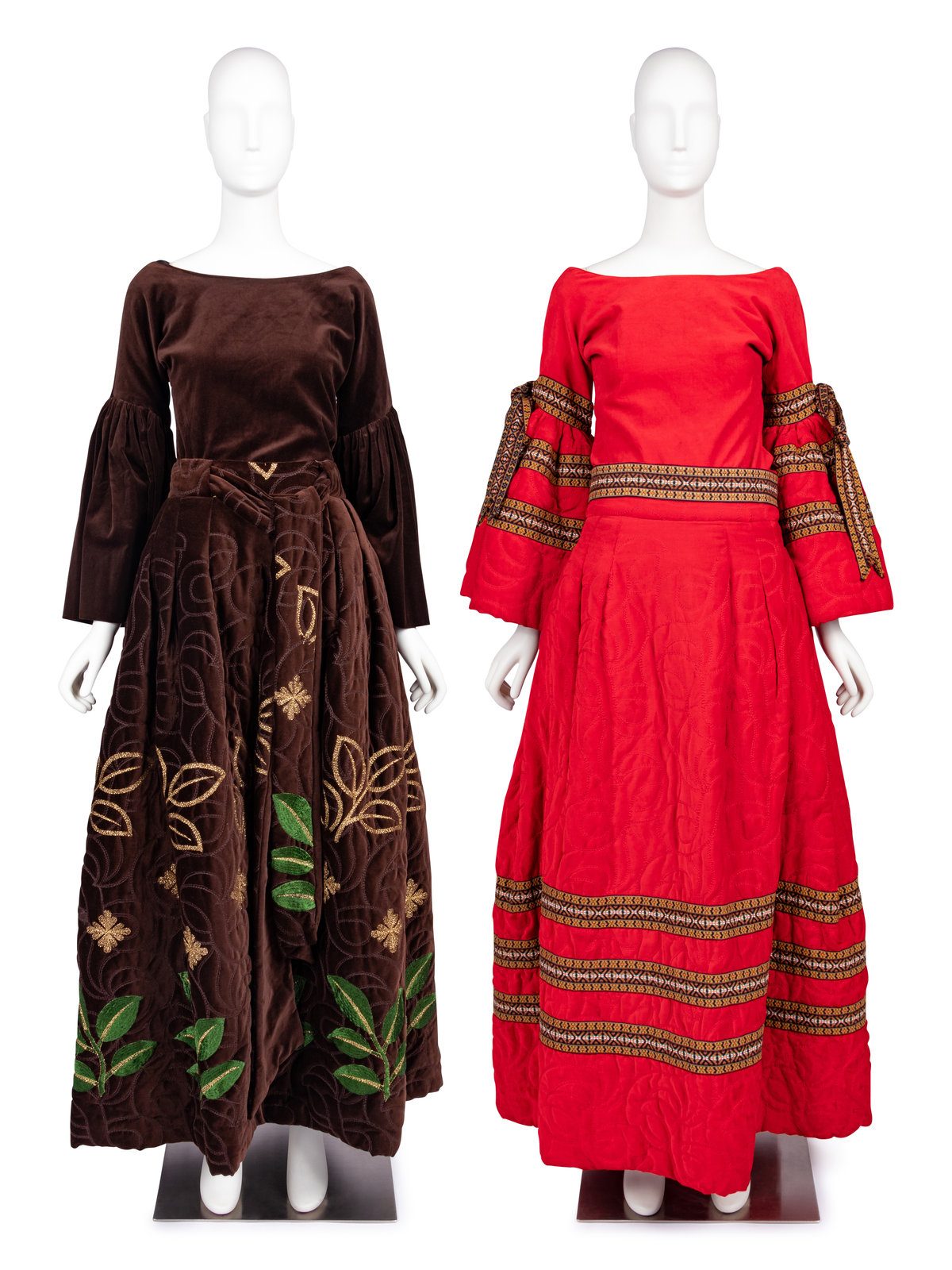 Appraisal: Two Adolfo Two-Piece Ensembles This pair of ensembles comes from