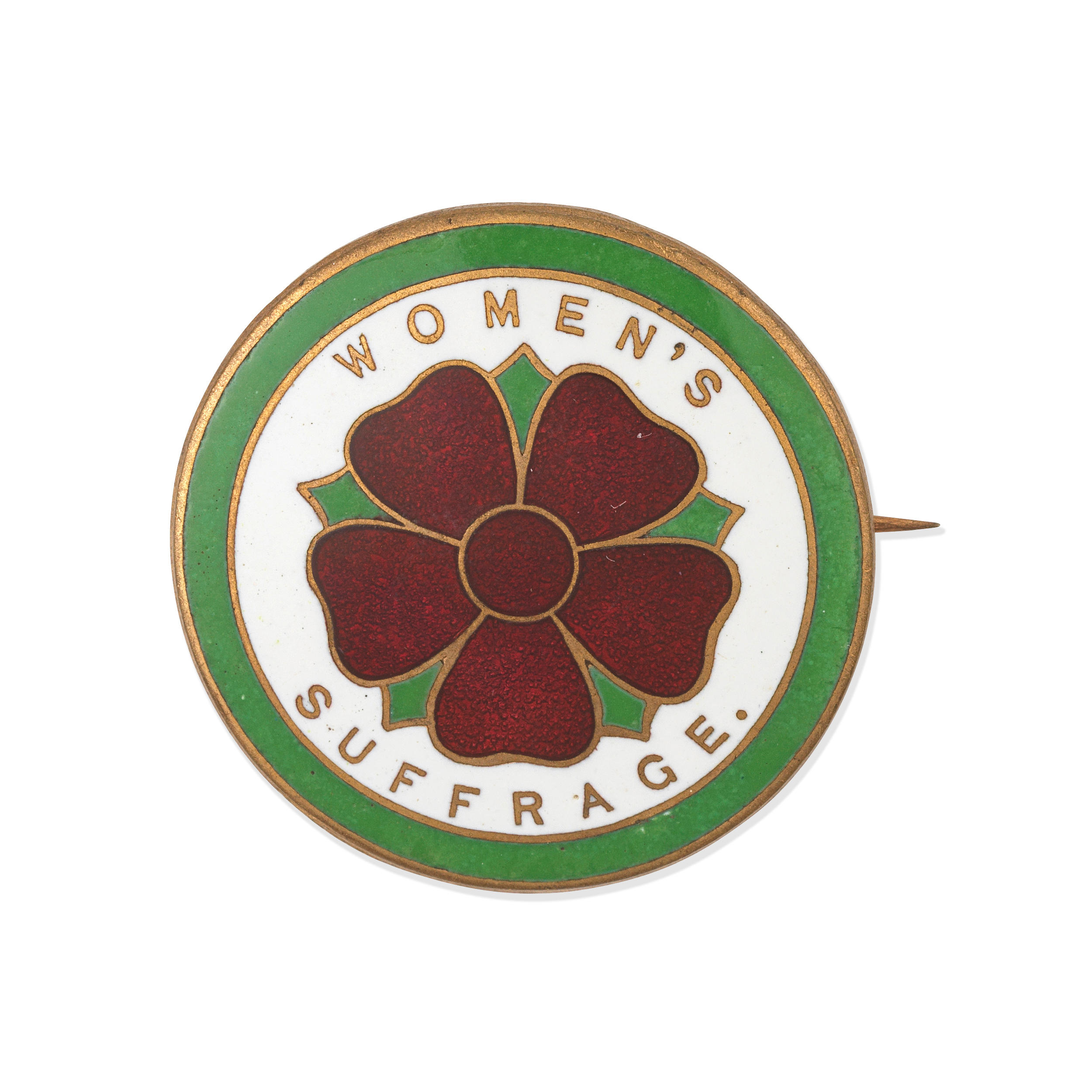 Appraisal: SUFFRAGE NATIONAL UNION OF WOMEN'S SUFFRAGE SOCIETIES Circular enamel pin