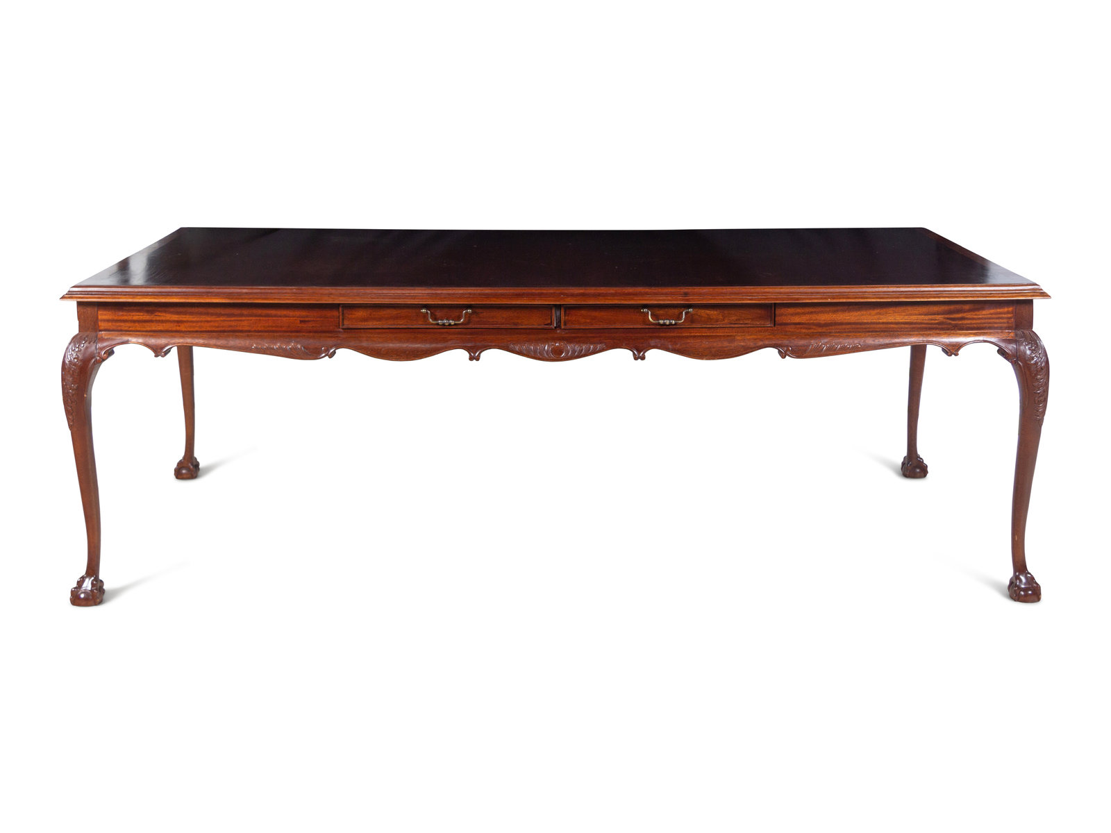 Appraisal: A Large George III Style Mahogany Partners' Desk th Century