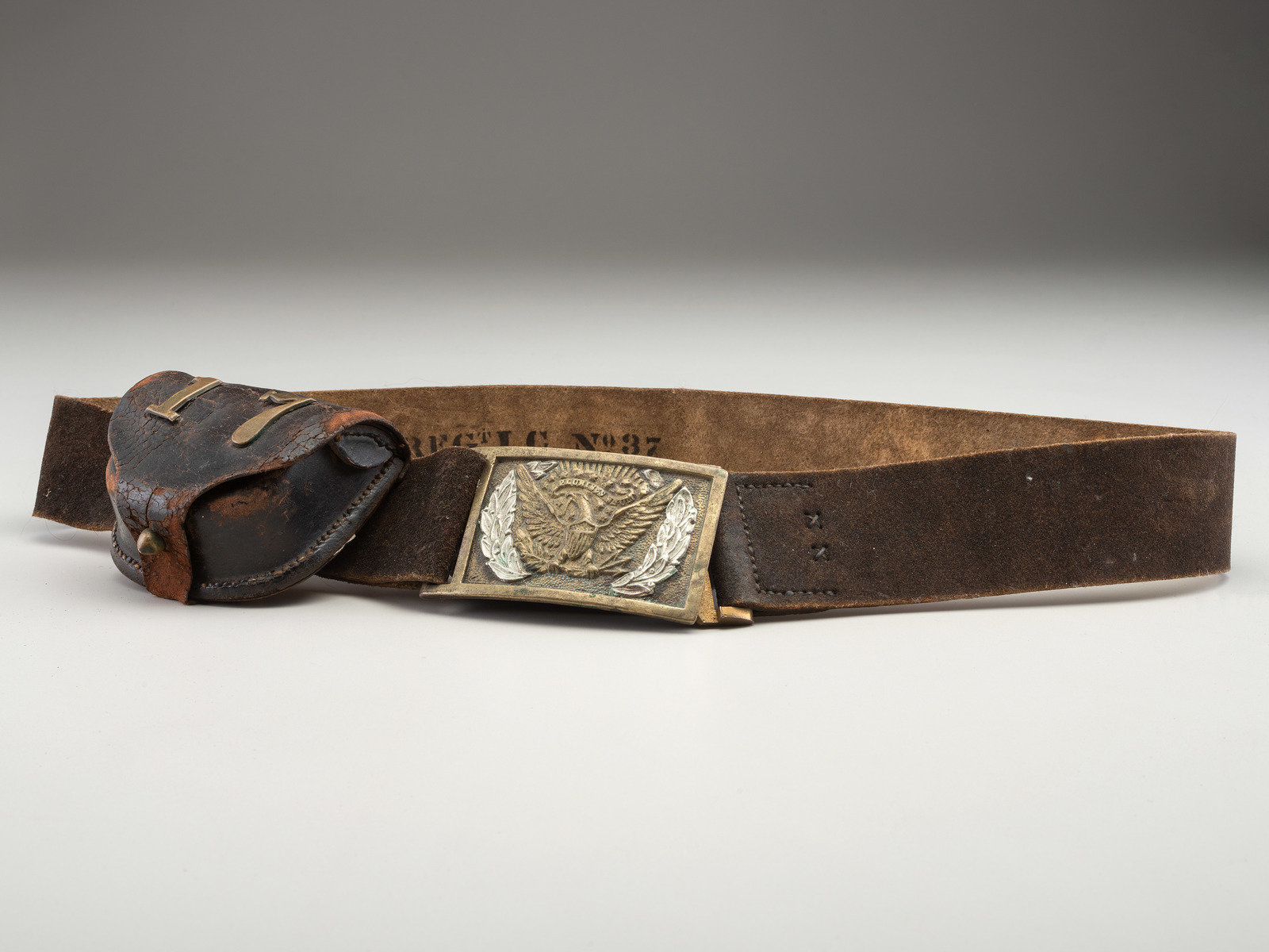 Appraisal: CIVIL WAR Non-commissioned officer's belt equipped with a Model enlisted