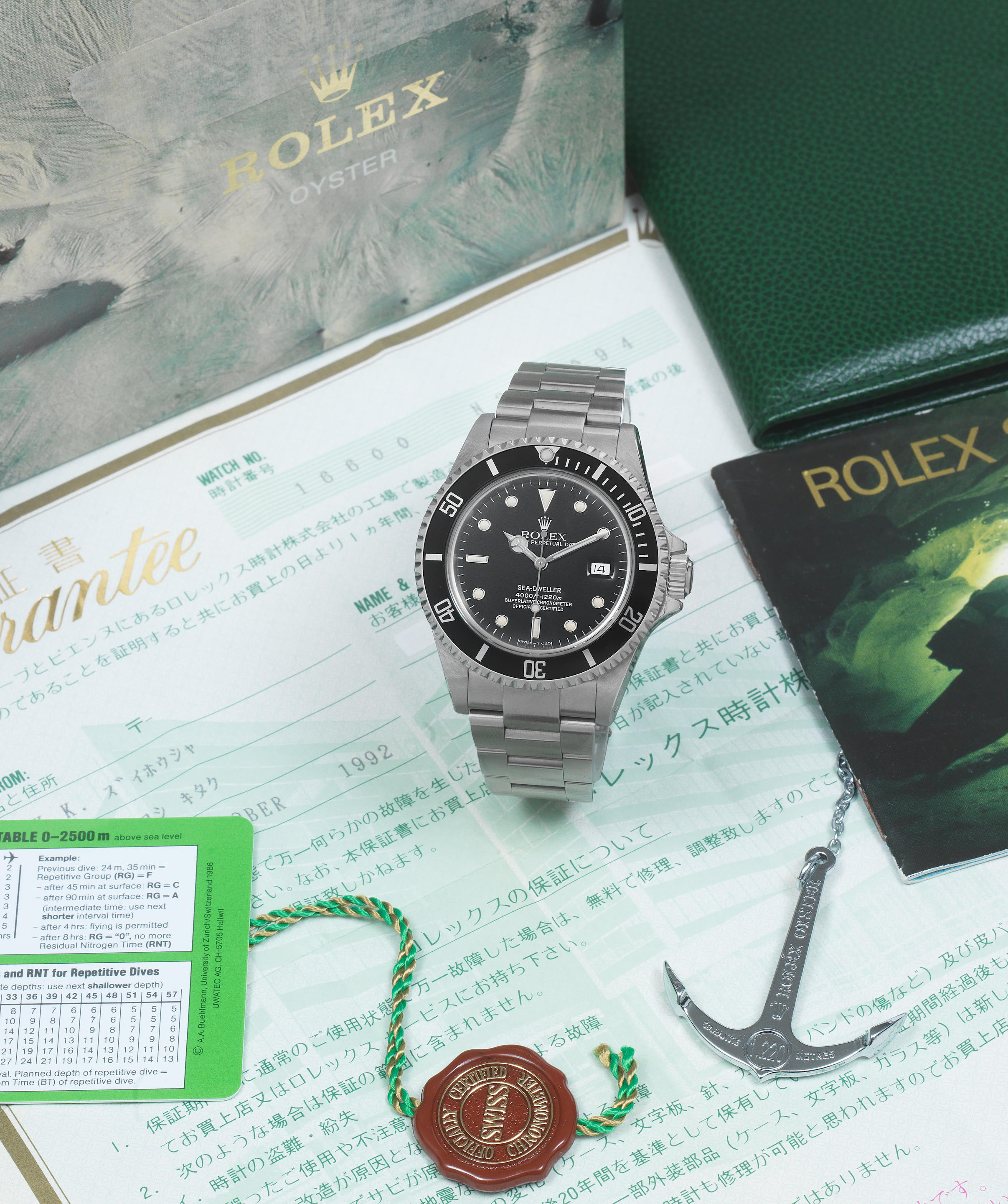 Appraisal: ROLEX A STAINLESS STEEL AUTOMATIC CALENDAR BRACELET WATCH Model Sea-Dweller