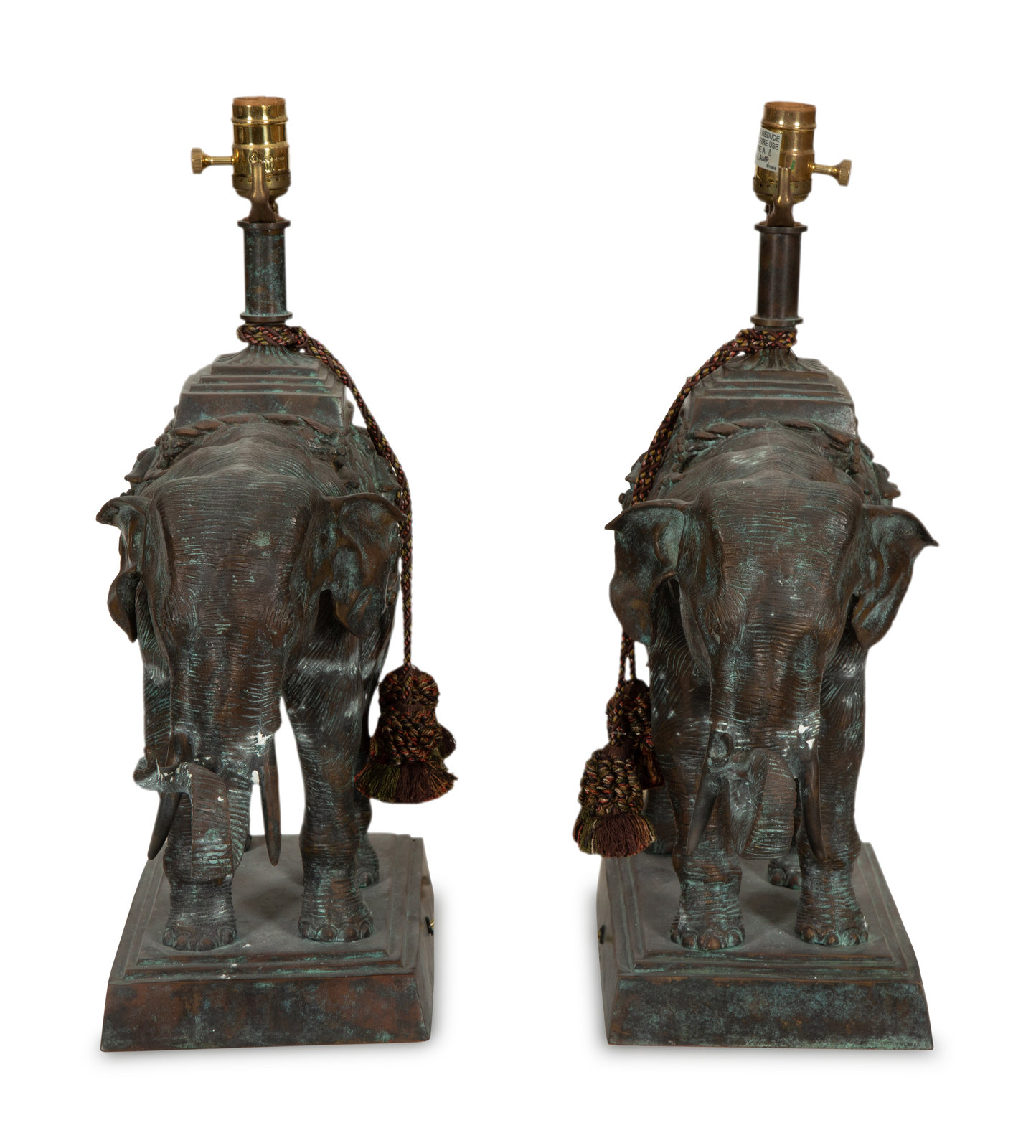 Appraisal: A Pair of Maitland-Smith Cast Metal Elephant-Form Table Lamps st