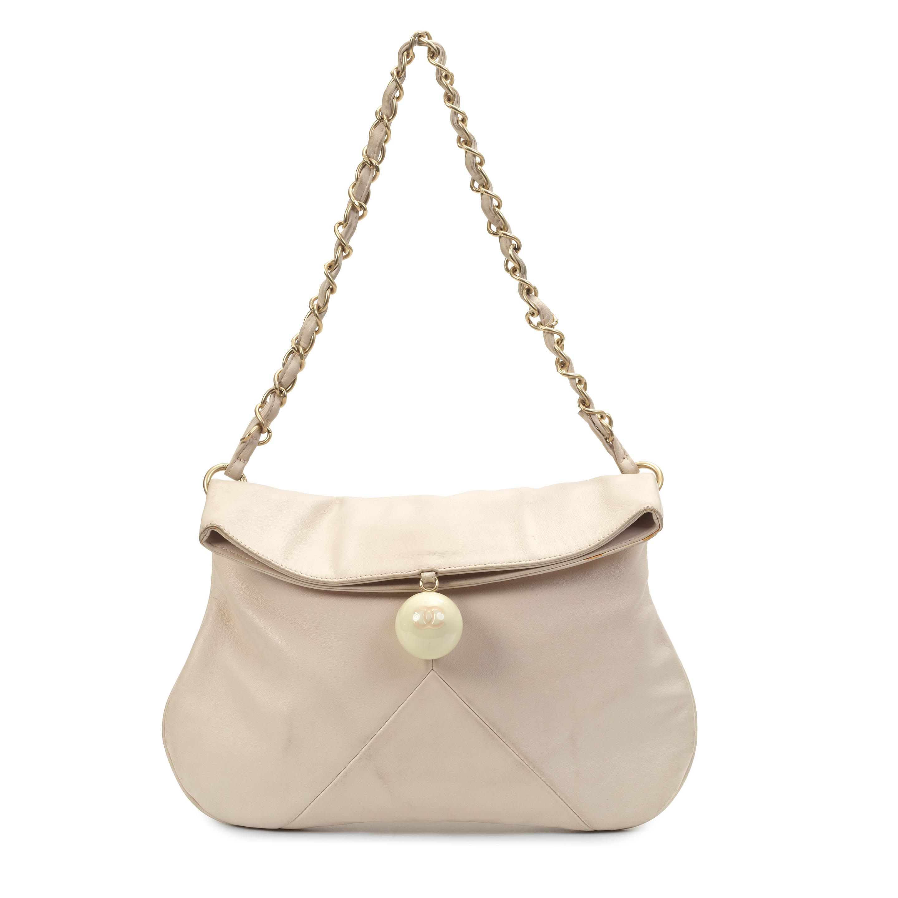 Appraisal: CHANEL A PALE PINK CUE BALL BAG Spring Smooth lambskin